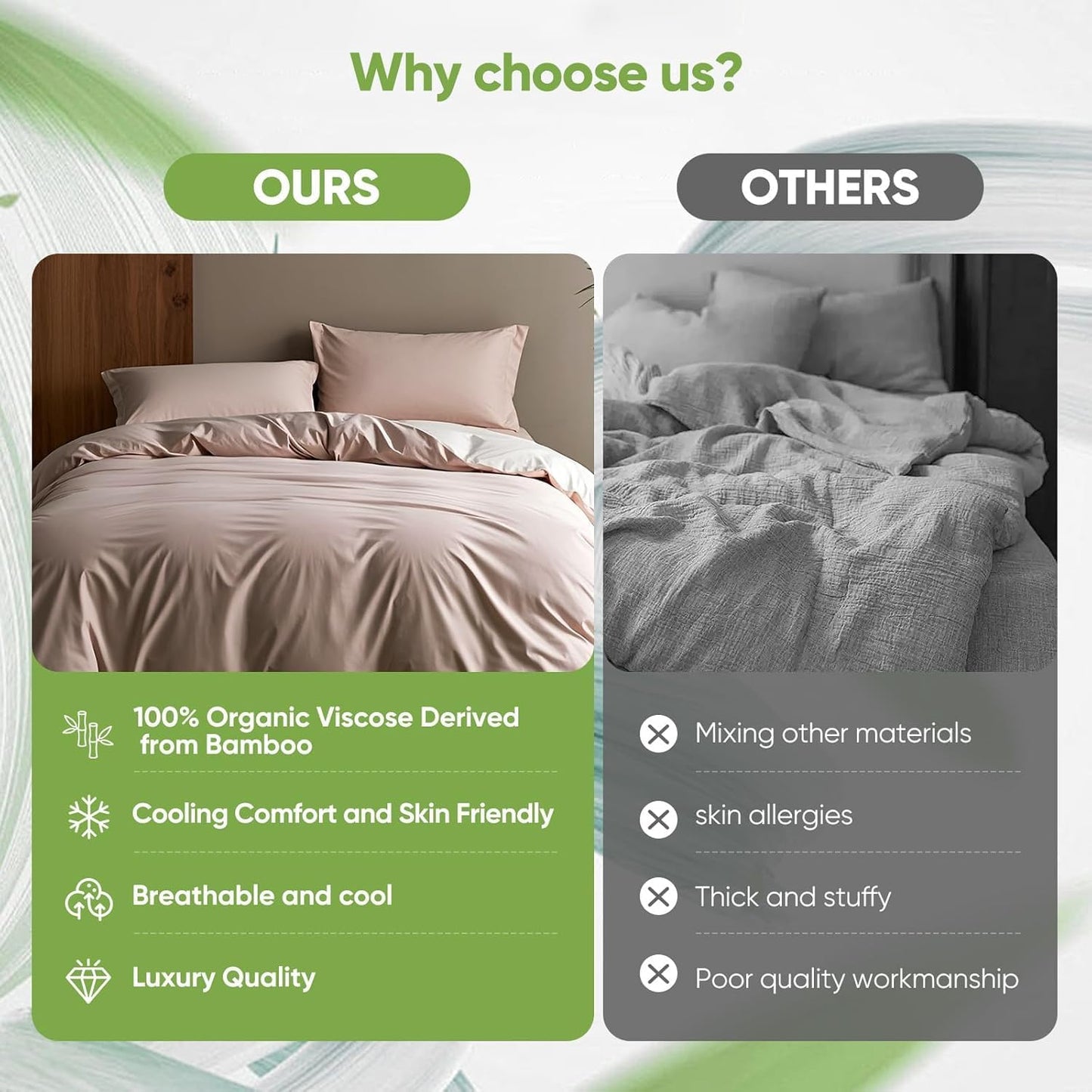TWK Luxury Sheet Set, Genuine 100% Viscose Derived from Bamboo, Cooling & Breathable, Silky Soft, Bedding Sheets & Pillowcases (Sand, King)