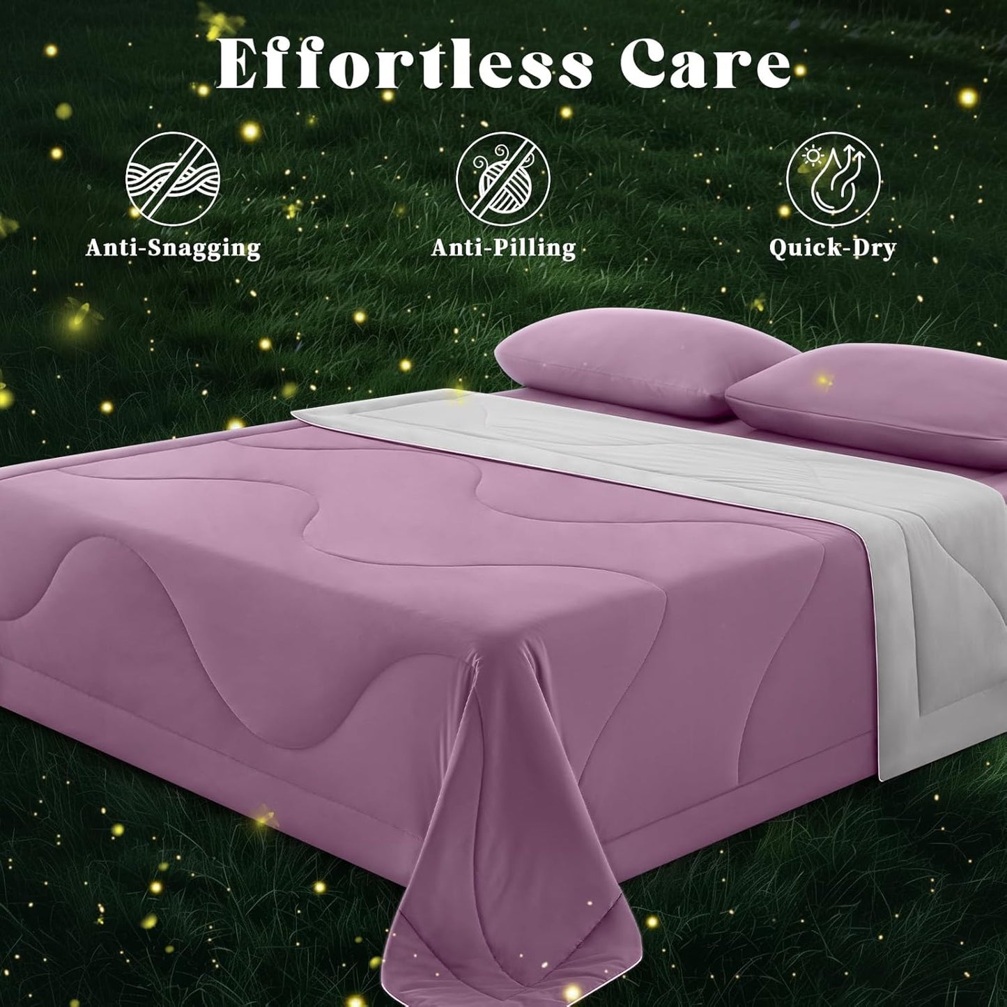 Cooling Comforter King Size, Double-Sided Cooling Blanket for Hot Sleepers & Night Sweats, Arc-Chill Q-Max > 0.4 Breathable Ice Blanket, Lightweight Cold Comforter (108''x90'', Muted Pink)