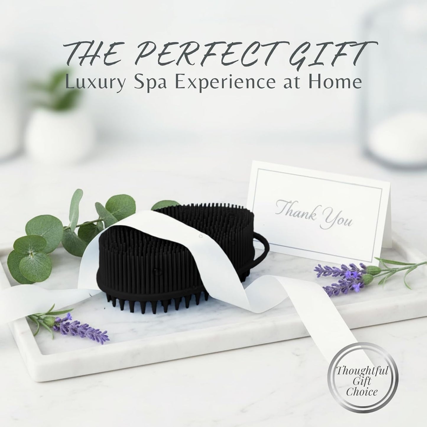 Scalp Massager Shampoo Brush Silicone - Hair Scrubber Shower Tool - Avilana Scalp Exfoliator Head Massage Brush - Gentle Daily Cleansing All Hair Types - Gift Women Men