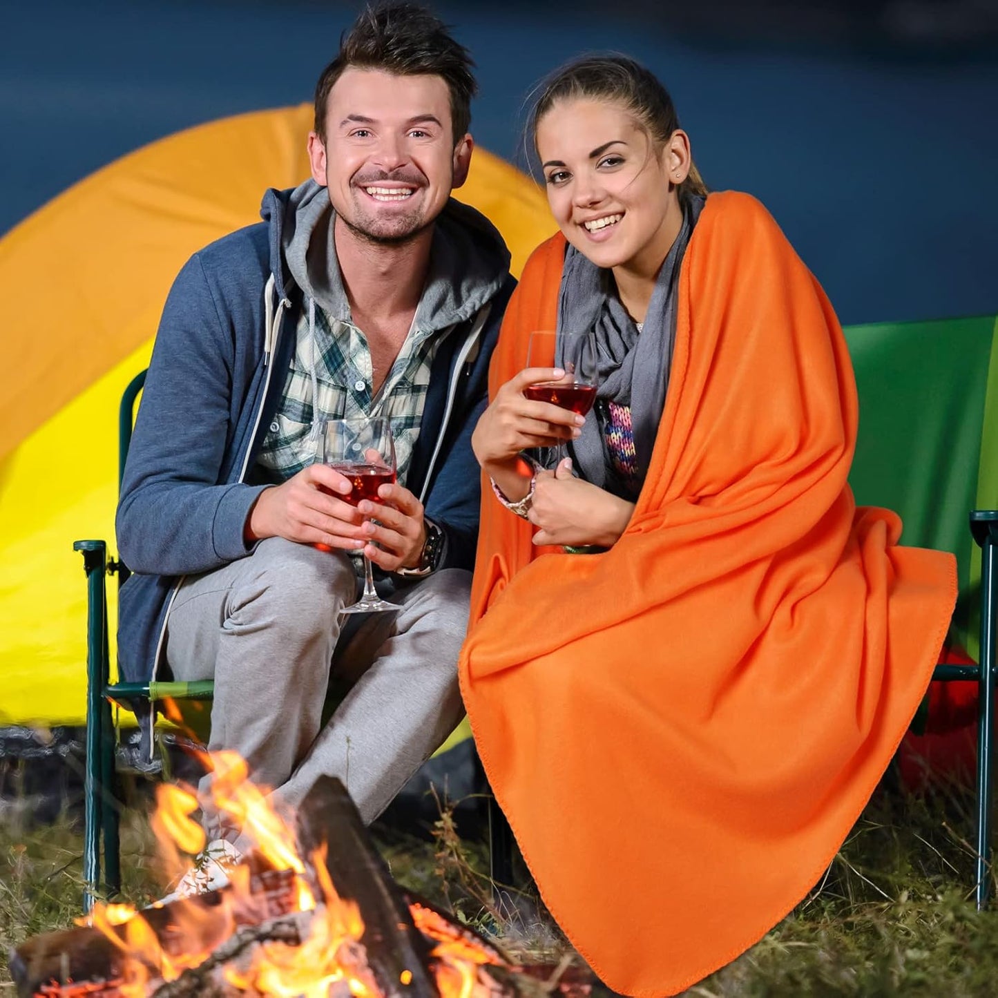 24 Packs Fleece Throw Blanket Soft Warm Lightweight Fleece Blanket Cozy Throw Bulk for Bed Couch Sofa Home Office Wedding Gifts Suitable for Seasons, 50 x 60 Inches(Bright Color)