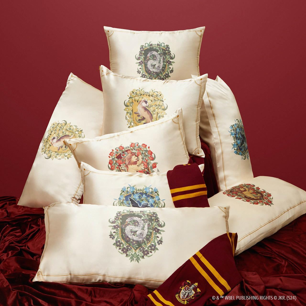 Kitsch x Harry Potter Ravenclaw Satin Pillowcase w/Zipper for Hair & Skin - Double-Sided, Softer Than Silk, Wrinkle-Free, Machine Washable, Frizz Control, Breakout Prevention - Queen/Standard (19x26)