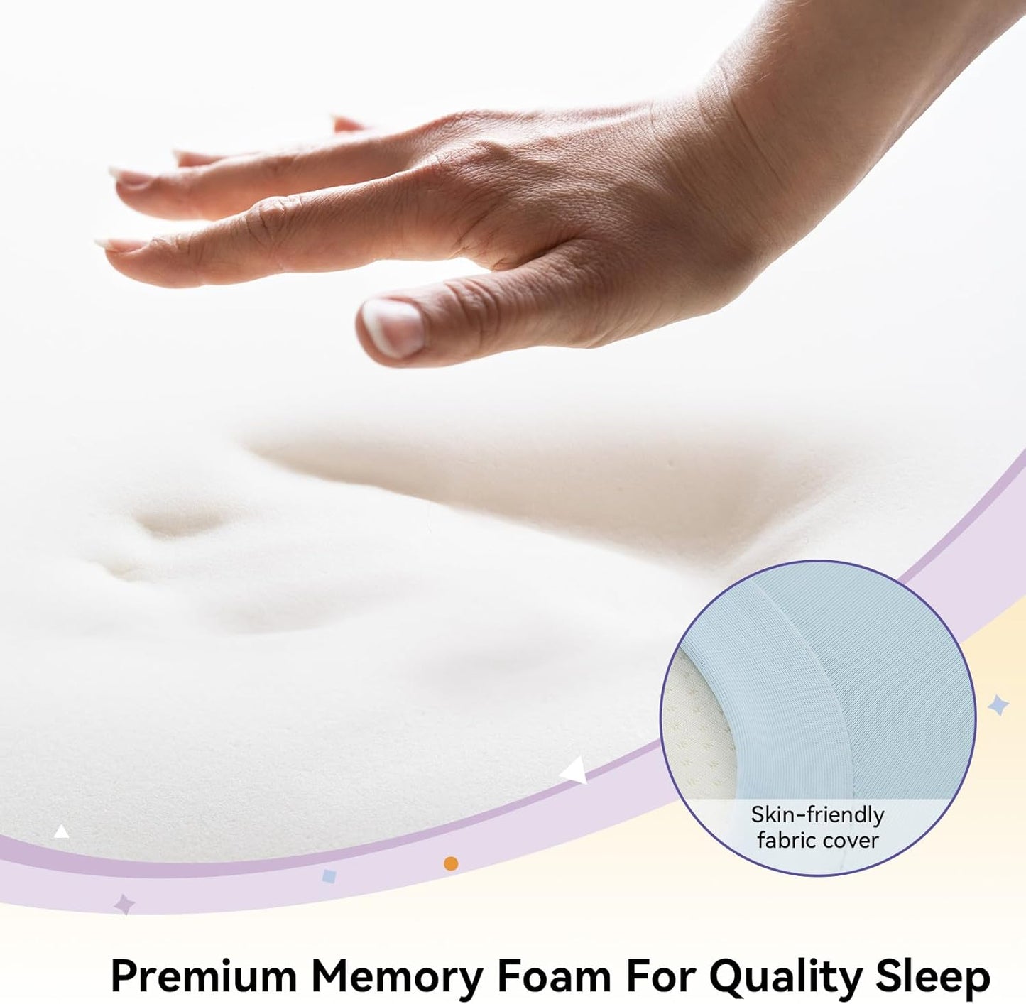 Cervical Neck Pillow for Pain Relief - Cooling Side Sleeper Pillow for Sleeping, Ergonomic Memory Foam Pillows for Neck Support, Contour Orthopedic Bed Pillow for Back Stomach Sleepers (Blue)