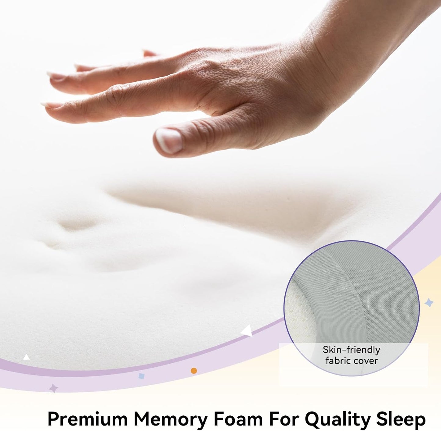 Cervical Neck Pillow for Pain Relief - Cooling Side Sleeper Pillow for Sleeping, Ergonomic Memory Foam Pillows for Neck Support, Contour Orthopedic Bed Pillow for Back Stomach Sleepers (Grey)