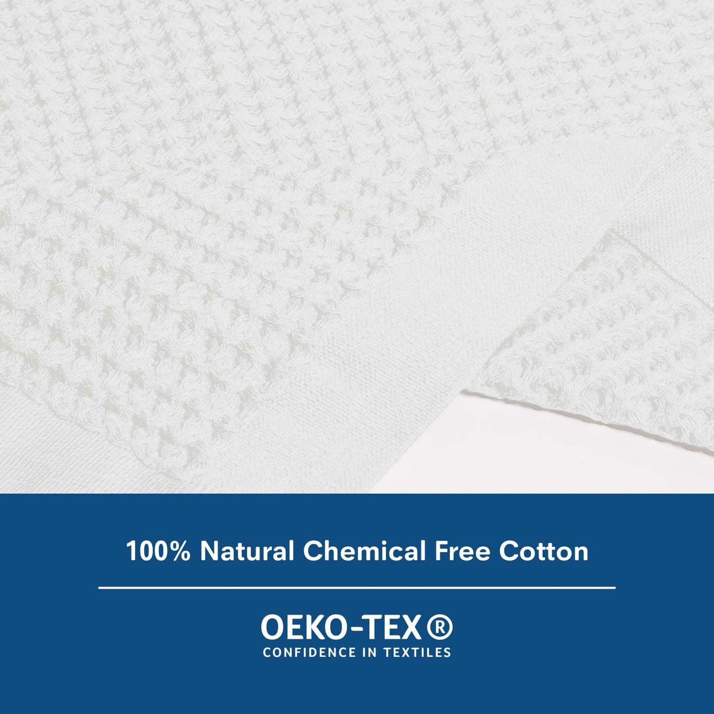 ONSEN Supima Cotton Waffle Bath Mat – Bathroom Rug, Washable Rug, Bathroom Floor Mat – Ultra-Absorbent, Quick-Dry, Soft & Durable Luxury Cotton - White, 20x30 in