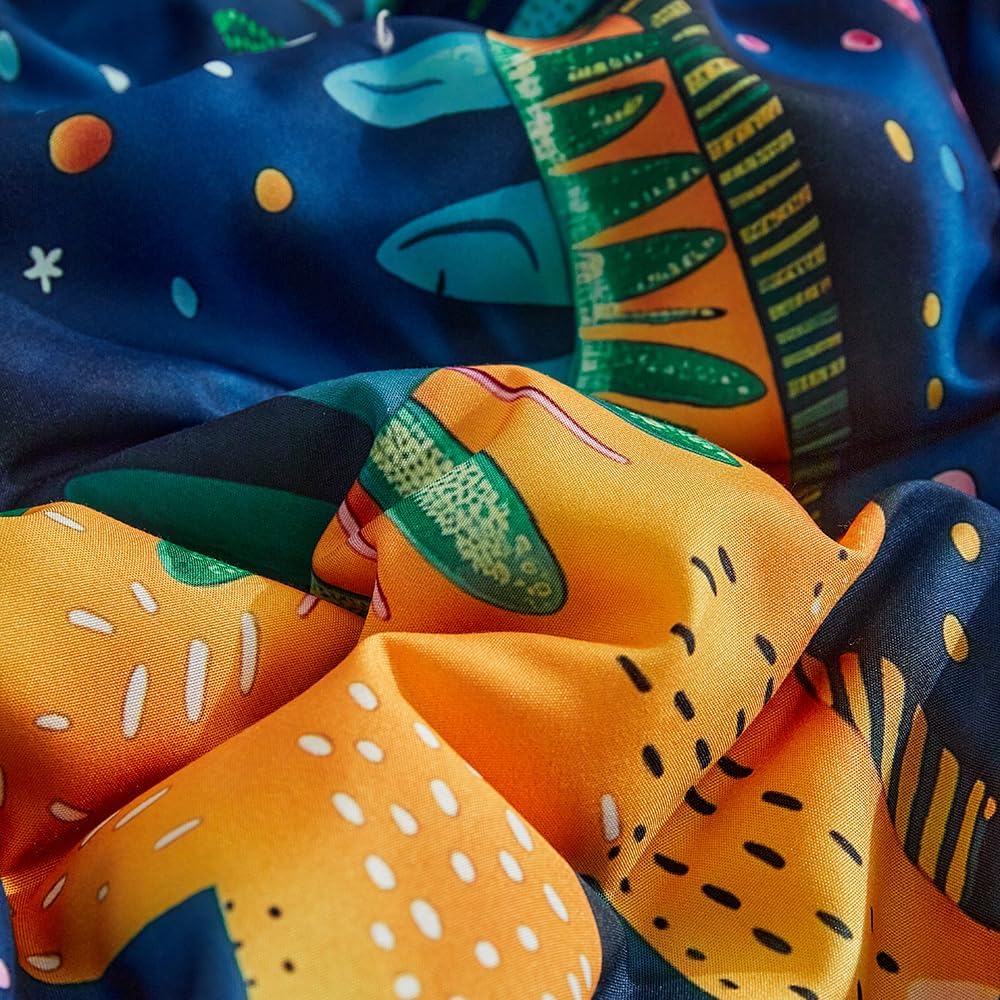 Wajade 7 Piece Dinosaur Comforter Set for Boys 3D Blue Dinosaur Print Bedding Set for Kids Teens Bed in A Bag Queen Size (1 Comforter, 1 Flat Sheet, 1 Fitted Sheet, 2 Pillowcase and 2 Pillow Sham)