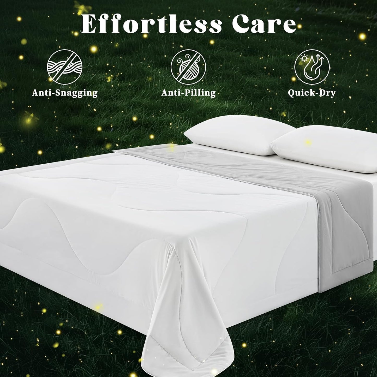 Cooling Comforter King Size, Double-Sided Cooling Blanket for Hot Sleepers & Night Sweats, Arc-Chill Q-Max > 0.4 Breathable Ice Blanket, Lightweight Cold Comforter (108''x90'', White)