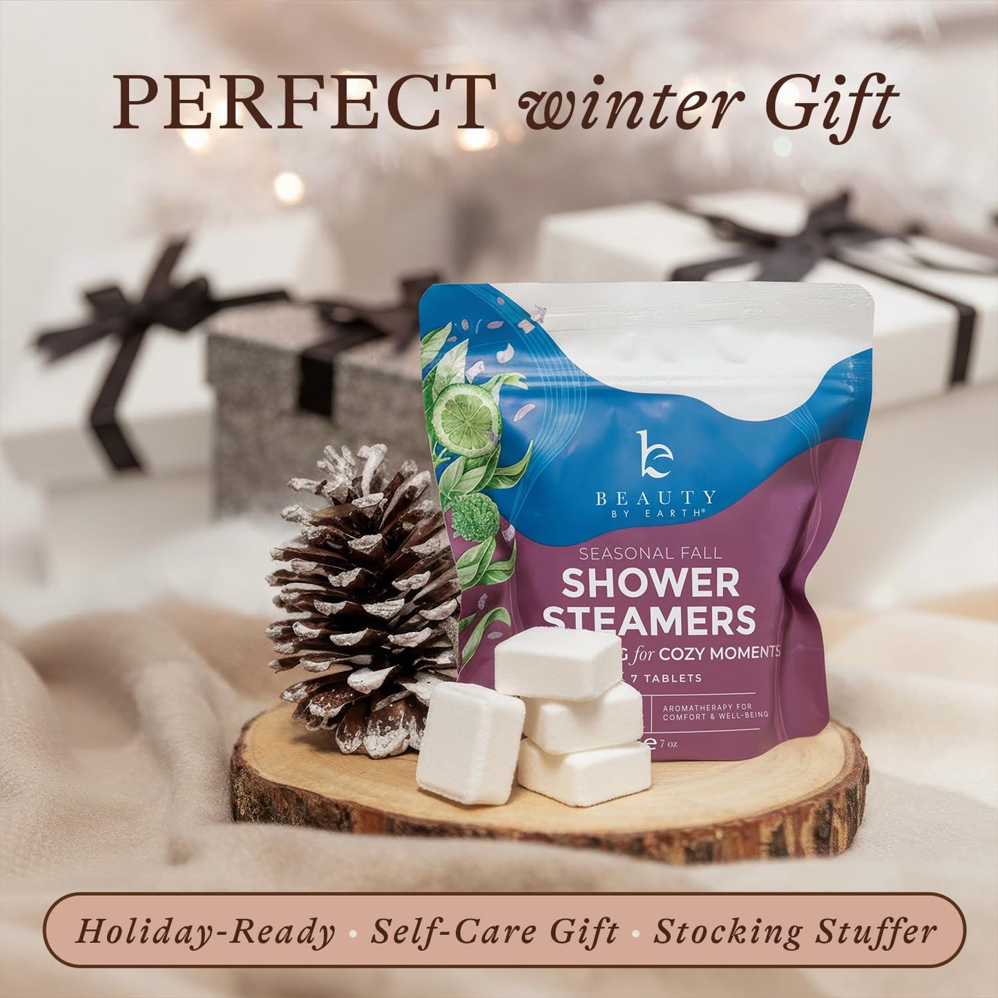 Lavender Shower Steamers Aromatherapy โ USA Made Large Shower Tablets, Gifts for Women & Men, Christmas Stocking Stuffers, Stress Relief, Relaxing Calming Pamper & White Elephant Gifts for Adults