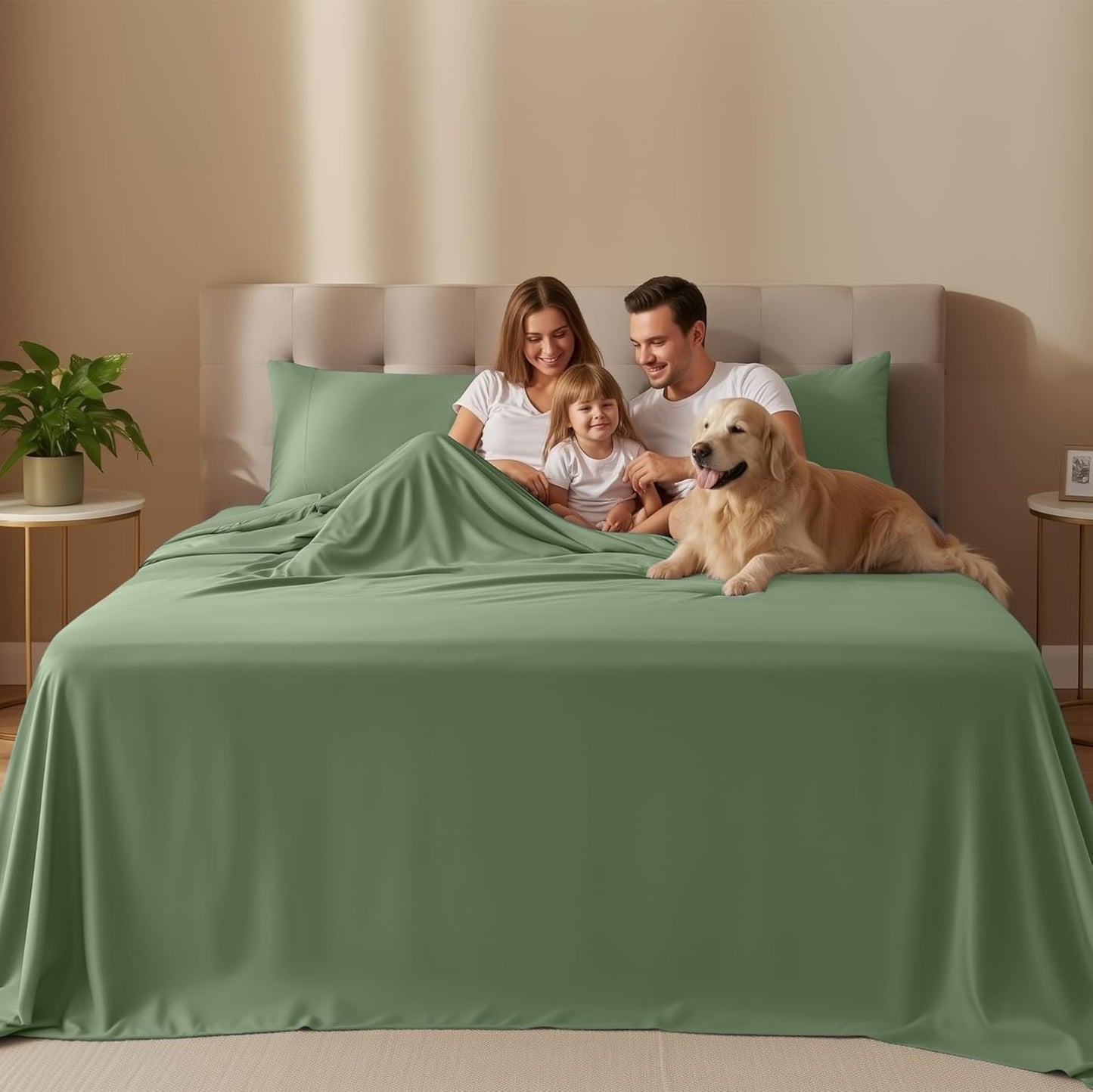 Utopia Bedding Queen Sheet Set – 4 Piece Bed Sheets for Queen Size Bed, Soft and Breathable Microfiber, Includes 1 Fitted Sheet, 1 Flat Sheet and 2 Pillowcases (Sage)