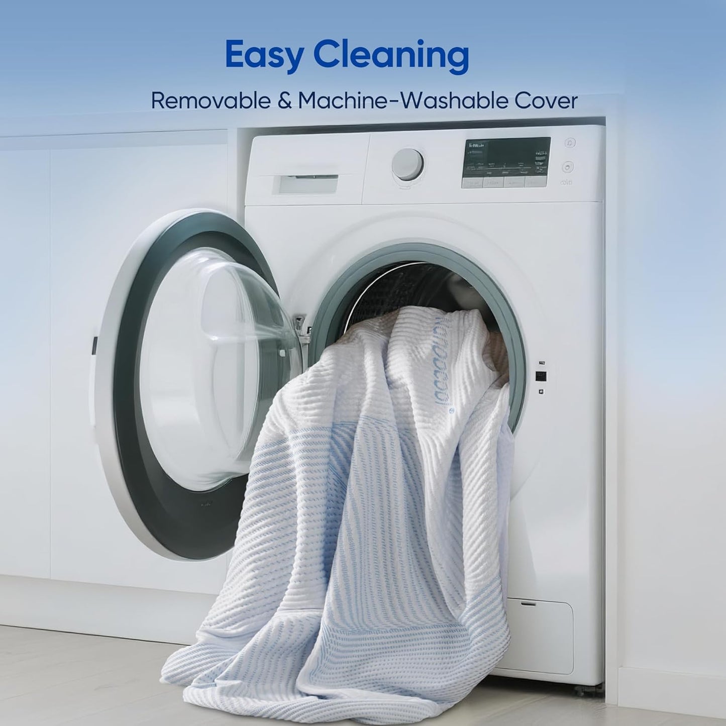 3 Inch Full Size Gel Memory Foam Mattress Topper High Density Cooling Pad Pressure Relief Bed Topper with Removable & Washable Cover