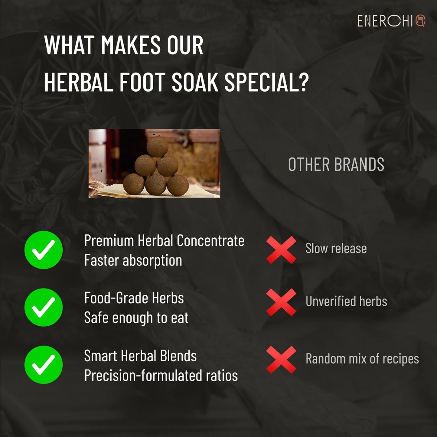 Ginseng Energy Boost Foot Soak - Tired Feet Relief, Immune Boost, Athletes Foot,Post-Workout Recovery, Promote Metabolism - Refreshing Foot Spa Chinese Herbal Medicine