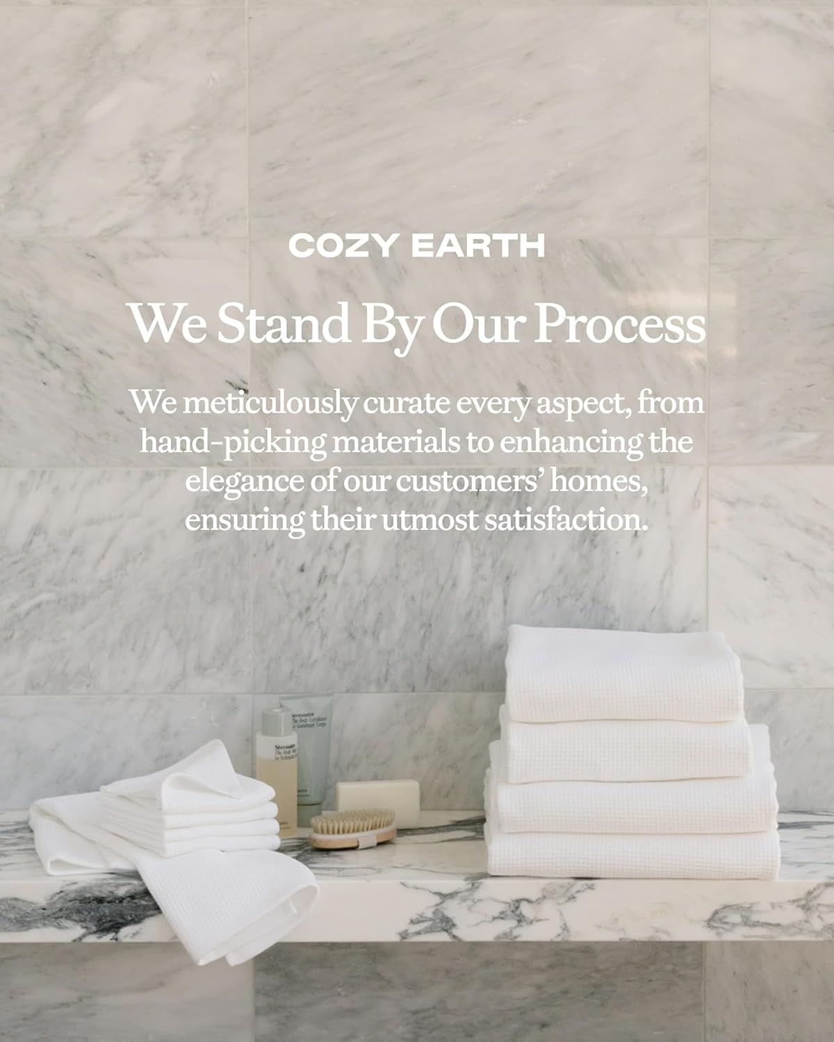 Cozy Earth Waffle Bath Sheets - 60% Cotton 40% Viscose from Bamboo Bath Sheets 40 x 65 Inches - Soft & Absorbent Terry, Reversible Mini Textured Waffle & Weave Pattern - 2 Pack