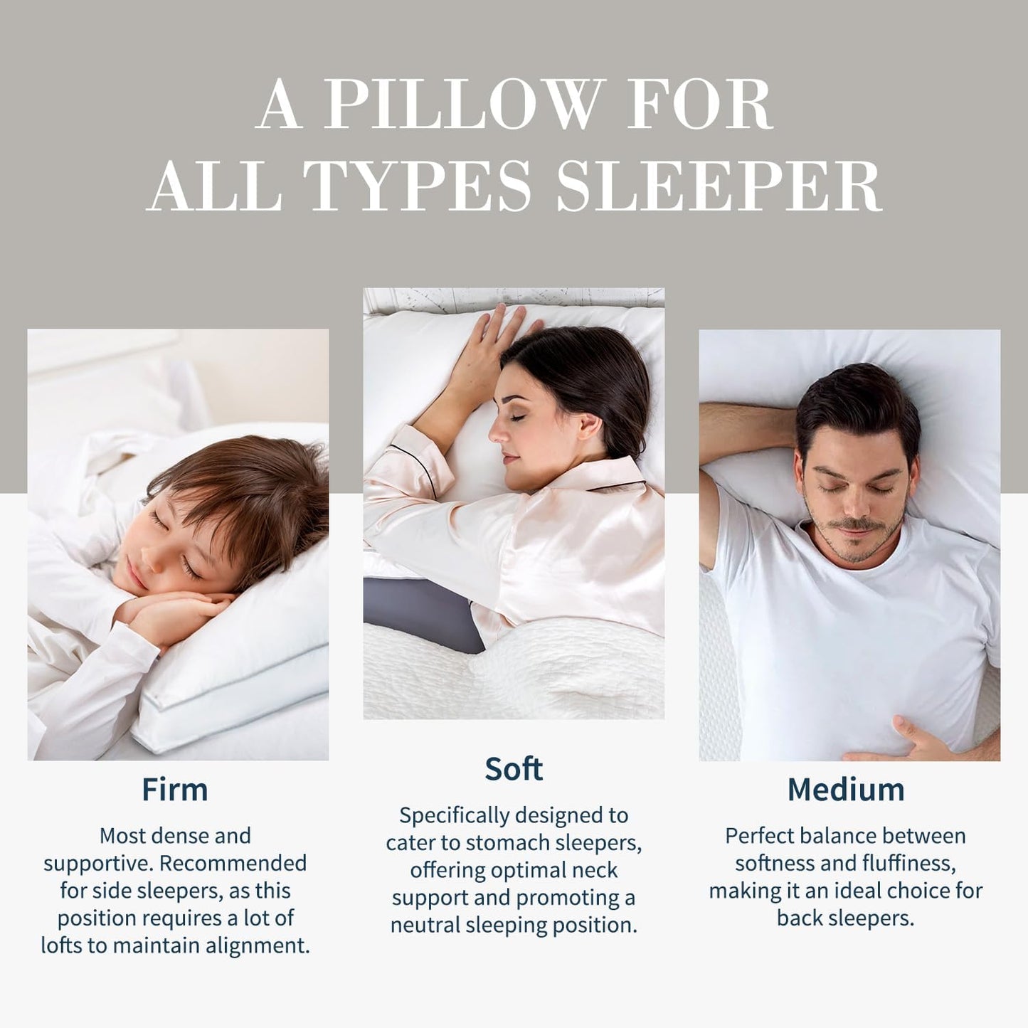 Globon Luxury Feather Down Pillow King Size,Firm Gusseted Bed Pillows for Sleeping, Hotel Collection Fluffy Pillow, 18"X34", Pack of 1