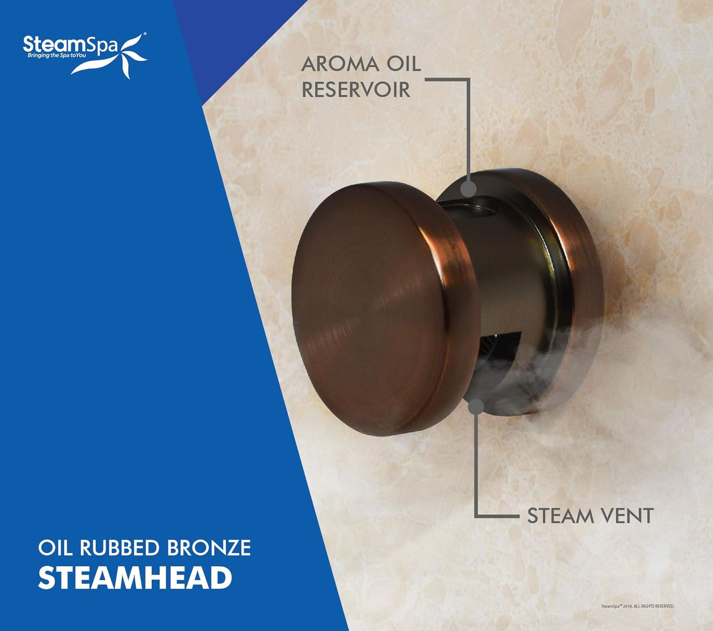 STEAMSPA 10.5kW Steam Sauna Generator Sentry Series 240V Steam Generator with Touch Screen, Steamhead, Built-in Steam Shower Auto Drain, ACU Quickstart Steam Bath Generator (Bronze)
