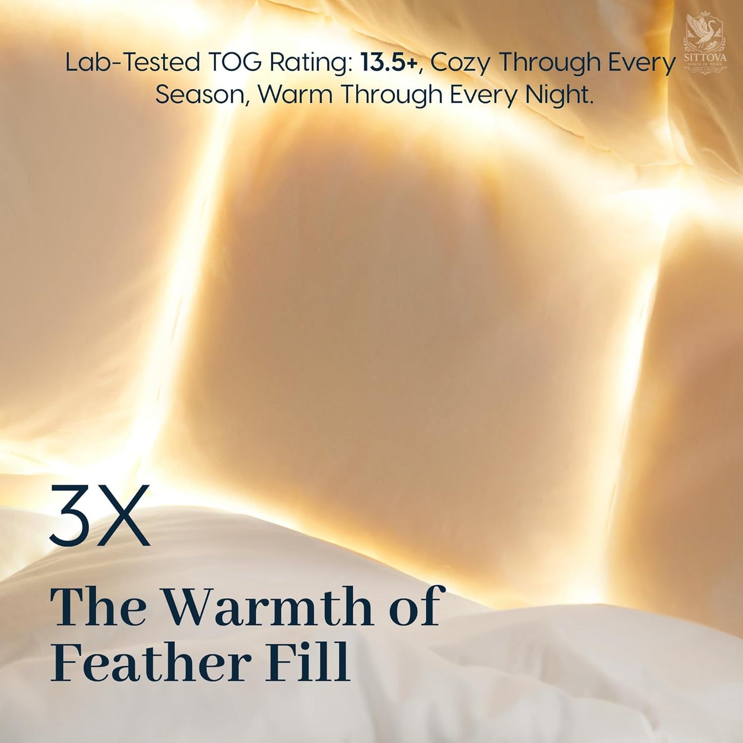Goose Down Fiber Comforter Oversized King – All-Season Hotel Quality Duvet Insert, High Fill Power, Ultra Soft 100% Cotton, Box-Stitched, Breathable, Luxurious White Bedding, 98"x 120"