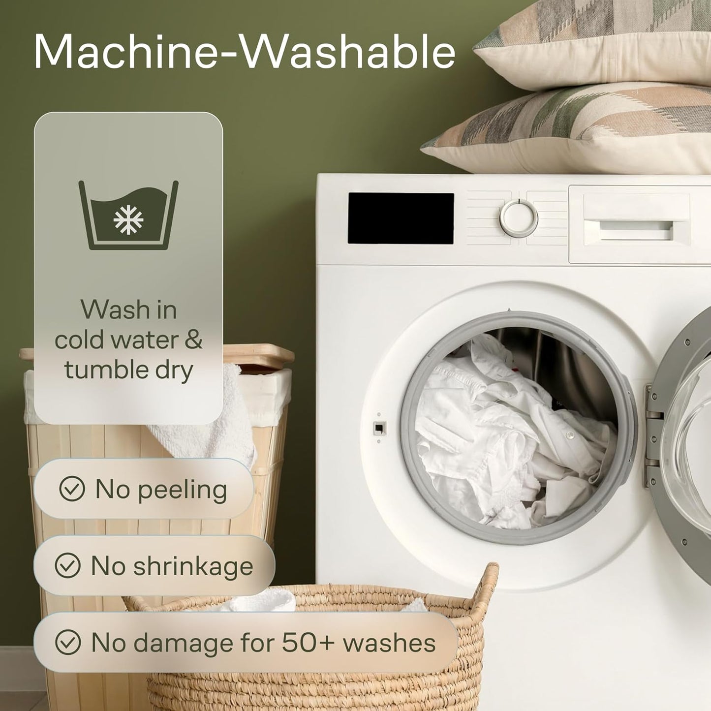 100% Waterproof Full Size Mattress Protector - 360 Pad Protection Against Spills, Stains & Accidents for Parents & Pet Owners - Noiseless & Cooling Viscose Made from Bamboo (White)