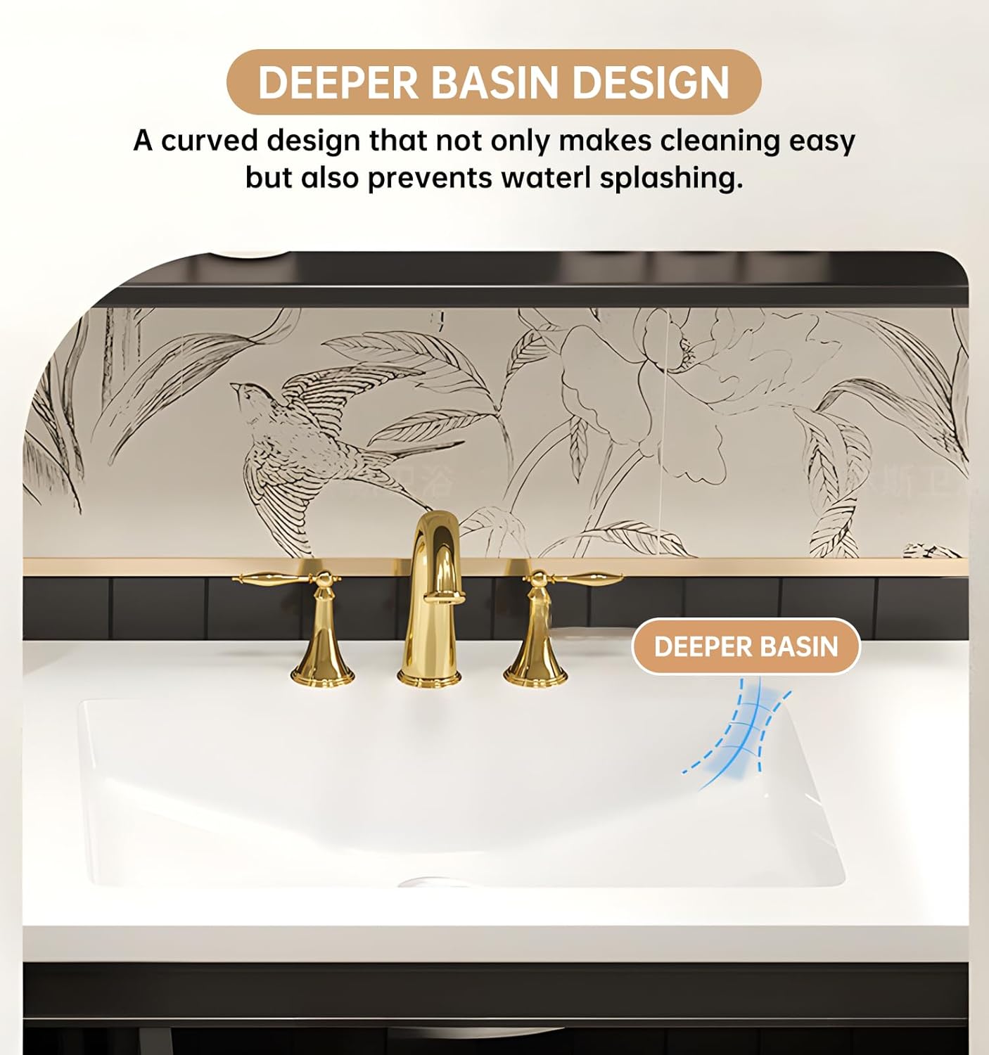 88" Double Bathroom Vanity with Sink,Freestanding Bathroom Vanity Large Storage Cabinet & Open Mirror Cabinet,4 Soft Closing Doors and 2 Drawers Solid Wood Luxury Bathroom Vanities Set,White