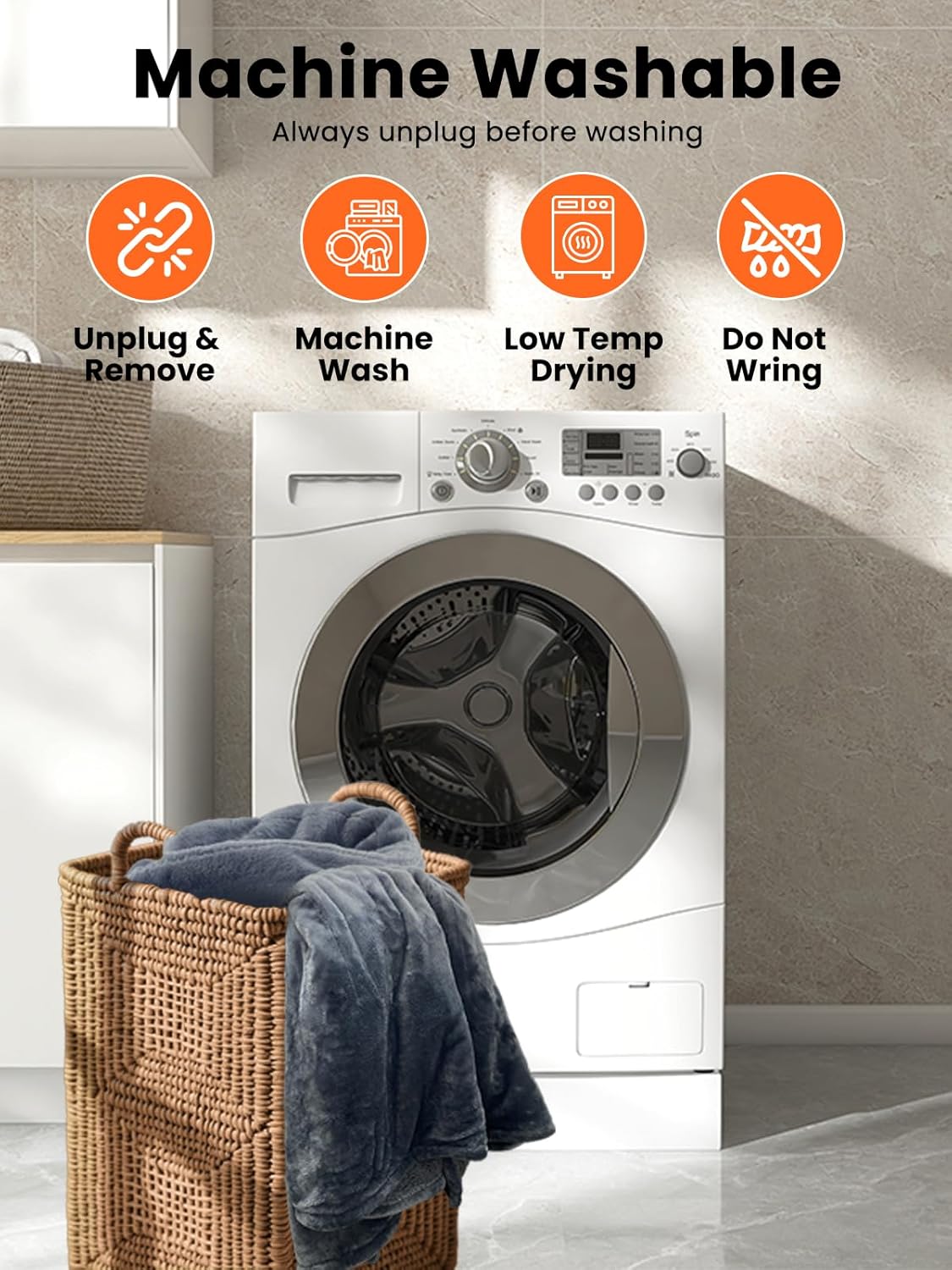 Heated Blanket Electric Throw, Ultra‑Cozy Premium Flannel & Sherpa, Fast Even Heat Distribution & Stable Temp, 1–8H Auto‑Off, 8 Temps (86–125.6°F), Overheat Protection, Ideal Gifts for Grandma