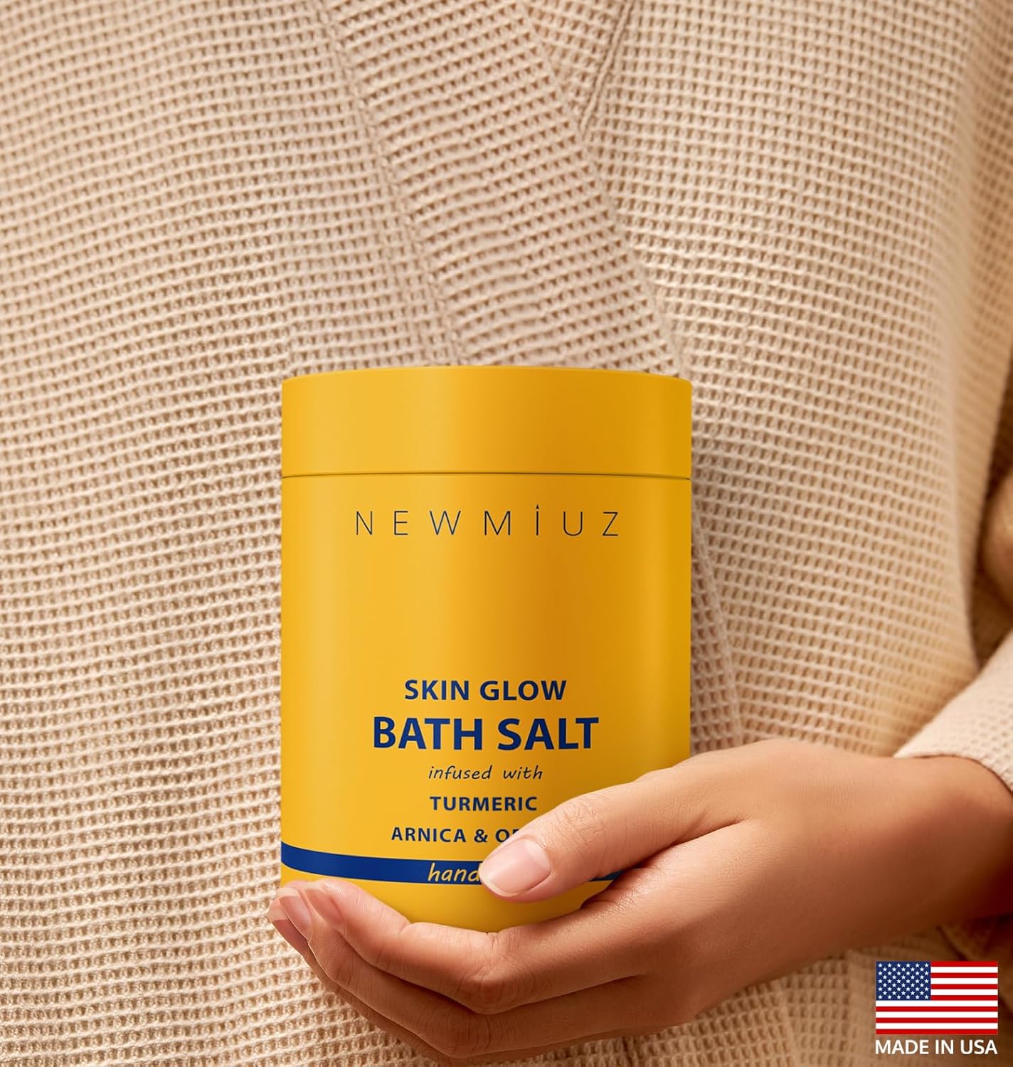 Natural Detox Bath Salt Soak Magnesium Epsom Salt Vitamin C Moisturize Skin Turmeric Orange Arnica Essential Oil Relaxation Stress Relief Gift Women
