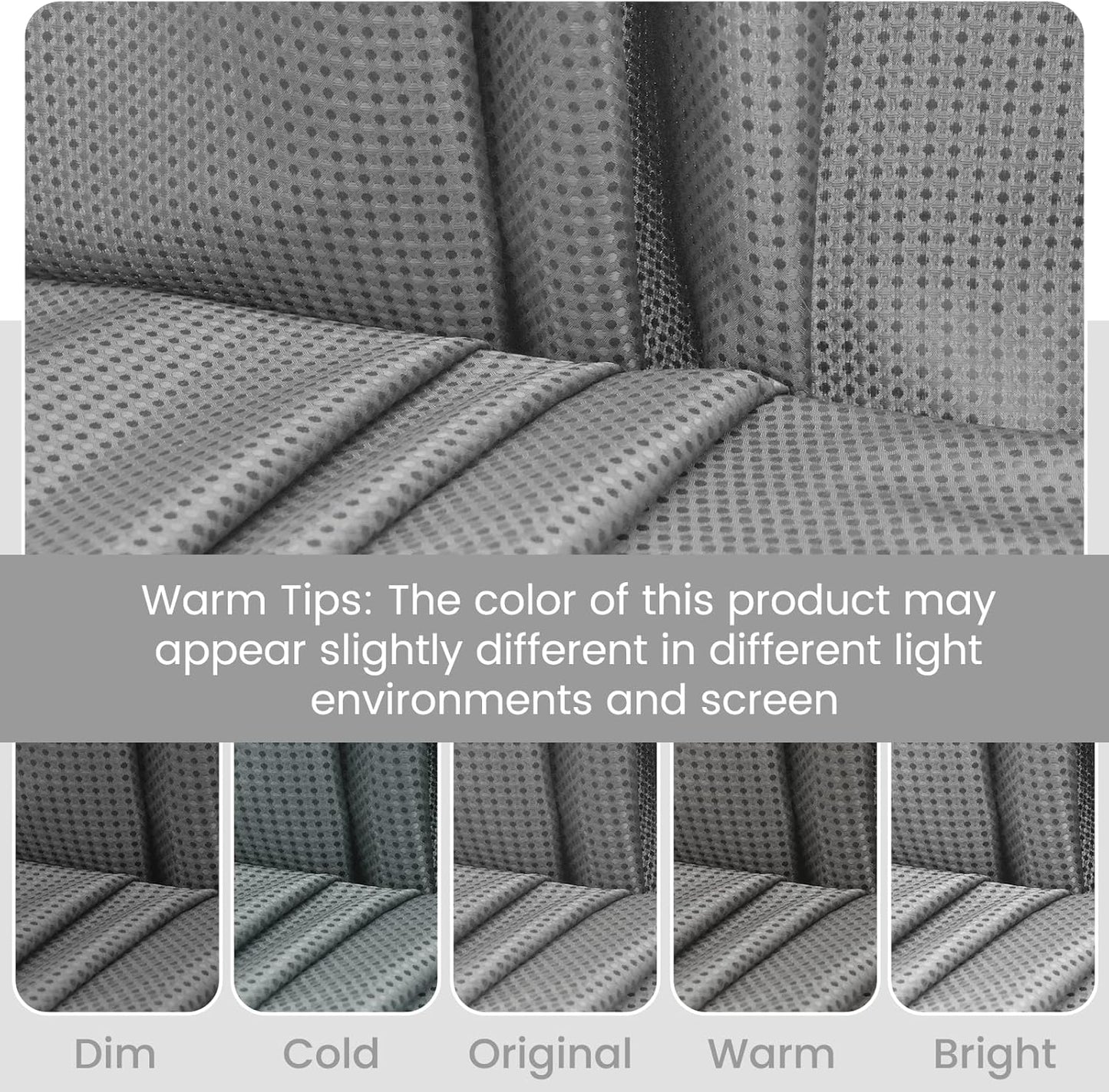 No Hook Shower Curtain with Snap in Liner Set Waffle Shower Curtain for Bathroom Hotel Style Fabric Waterproof Inner Liner,71" W x 80" H, Grey