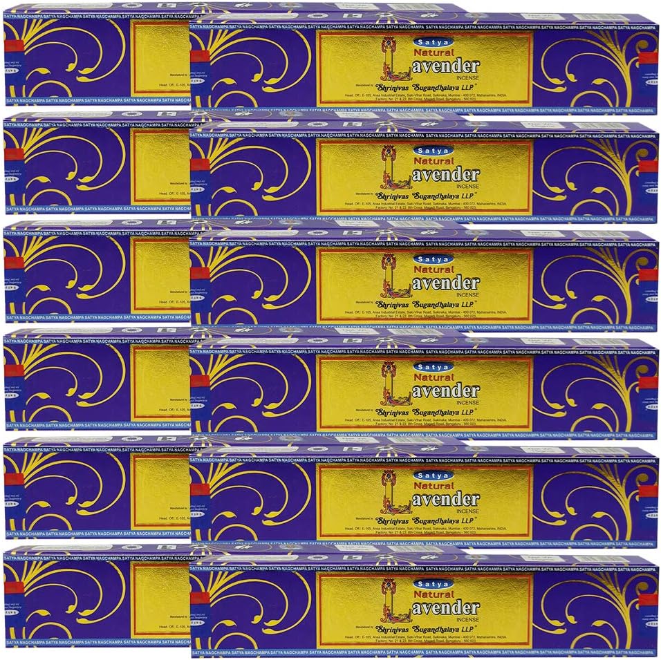 Natural Lavender Incense Sticks and Incense Stick Holder Bundle Insence Insense Satya
