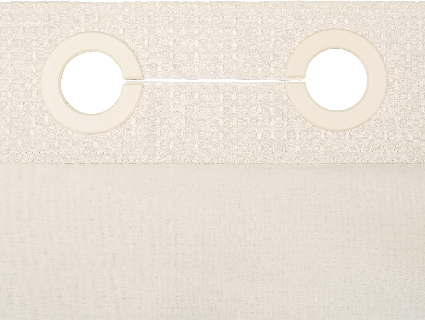 River Dream Stall Heavyweight No Hooks Required Dotted Waffle Weave Shower Curtain with Snap in Liner - 36W x 74H,Hotel Grade,Spa Like Bath Curtain,Graphite Cream