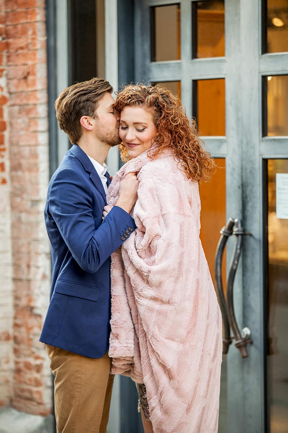 Minky Couture Sorbet Blanket - Ultra-Soft Throw for Silky Smooth Comfort - Premium Decorative Throw Blanket - Midweight, Breathable Fabric - Machine Washable Monster, Blush
