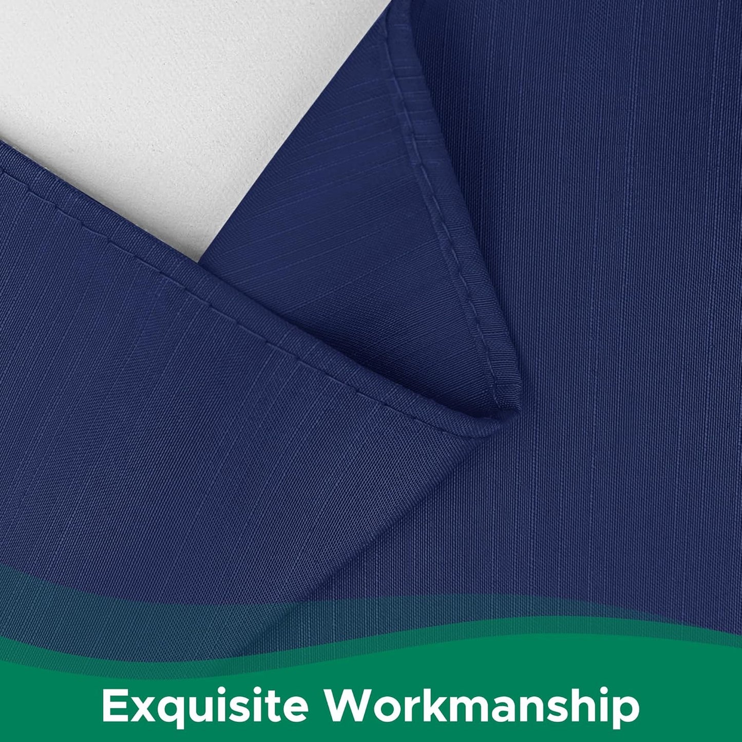 Biscaynebay Wrap Around Bed Skirts for Full & Full XL Beds 17" Long Drop, Navy Adjustable Elastic Dust Ruffles Easy Fit Wrinkle & Fade Resistant Silky Luxurious Fabric Solid Machine Washable