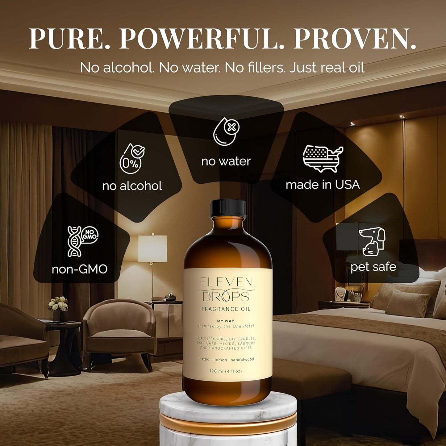 My Way Diffuser Oil - Premium Fragrance Oil Inspired by The One Hotel - Invigorating My Way Scent for Cold Air Diffusers, Home, Office, DIY Candles, Mixing, Lasting, Pet Friendly, 16oz