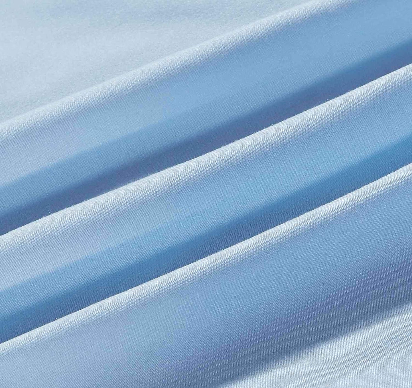Sheets & Beyond Wrap Around Solid Microfiber Luxury Hotel Quality Fabric Bedroom Gathered Ruffled Bedding Bed Skirt 14 Inch Drop (Full, Light Blue)