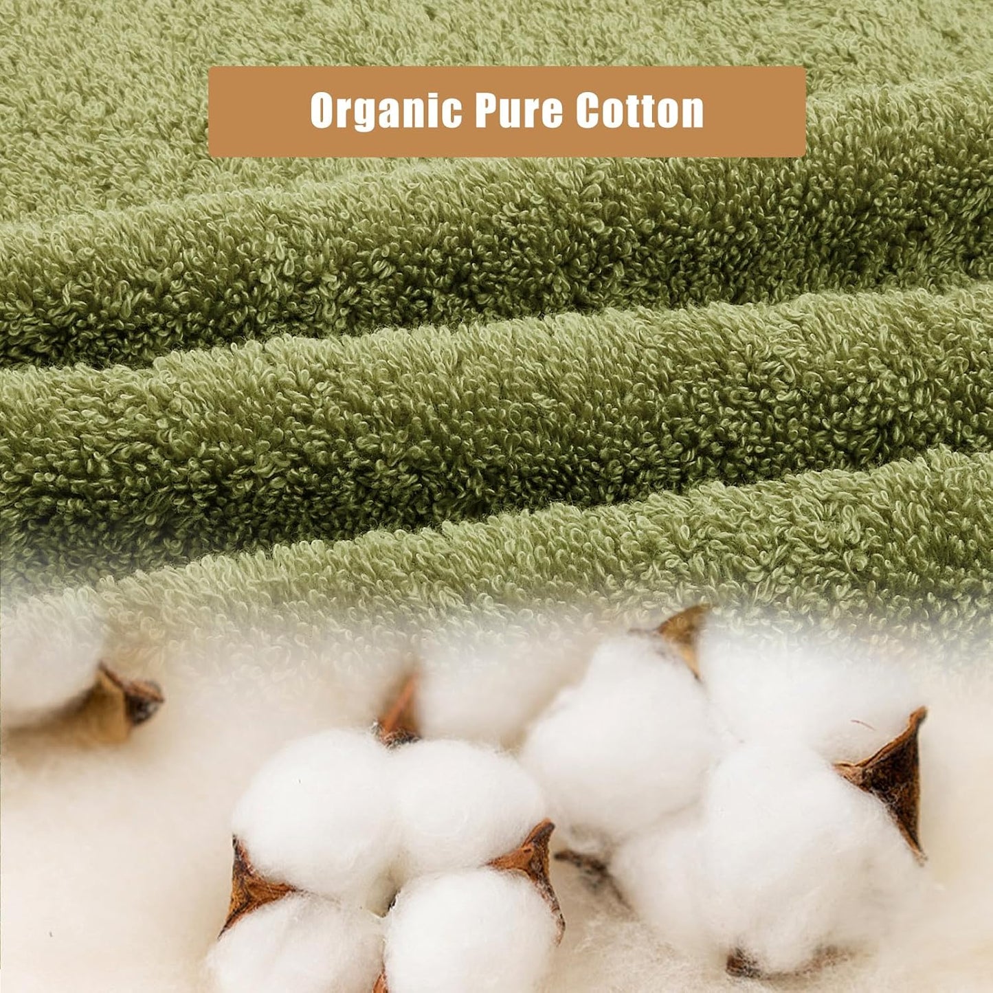 SEMAXE 12 Pack Hand Towels for Bathroom, 100% Cotton Towels with Hanging Loops, Soft and Highly Absorbent, Hand Towel Set for Gym, Shower, Hotel, Spa and Kitchen, Green