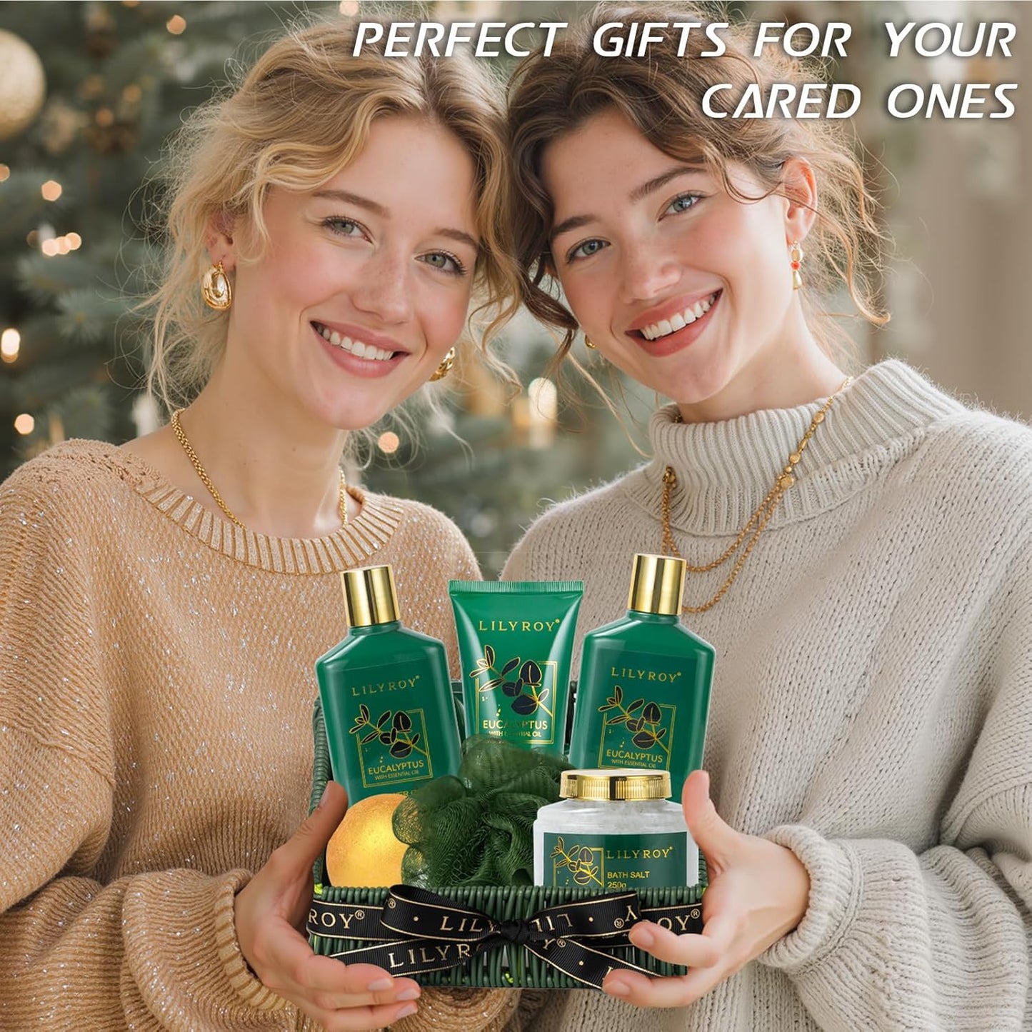 Christmas Gifts for Women - 7 Pcs Luxury Bath and Body Gift Basket Set Spa Gift Basket Set for Women, Gift with Bath Bomb | Perfect Valentine's, Birthday, Mothers Day Gifts, Gift Set for All Occasion
