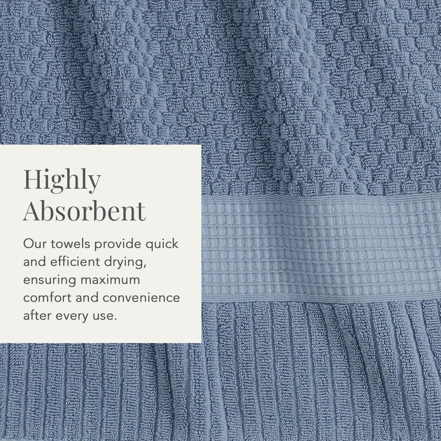 NY Loft 100% Cotton 2 Pack Bath Sheet Towel Set | Extra Large Oversize Bath Towels | Absorbent & Quick-Dry | Textured and Durable Cotton | Trinity Collection - Flint Stone
