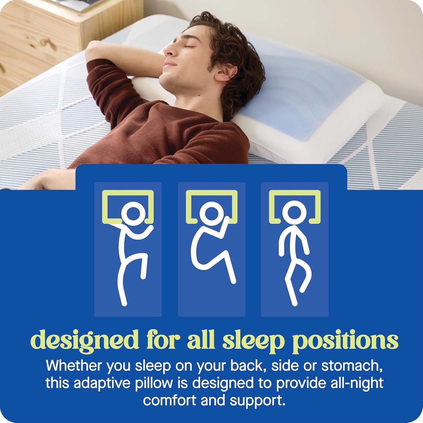 SEALY Dreamlife Standard Size Memory Foam Cooling Pillow with SealyChill Cooling Gel, Removable Machine-Washable Cover, Designed and Built in The USA