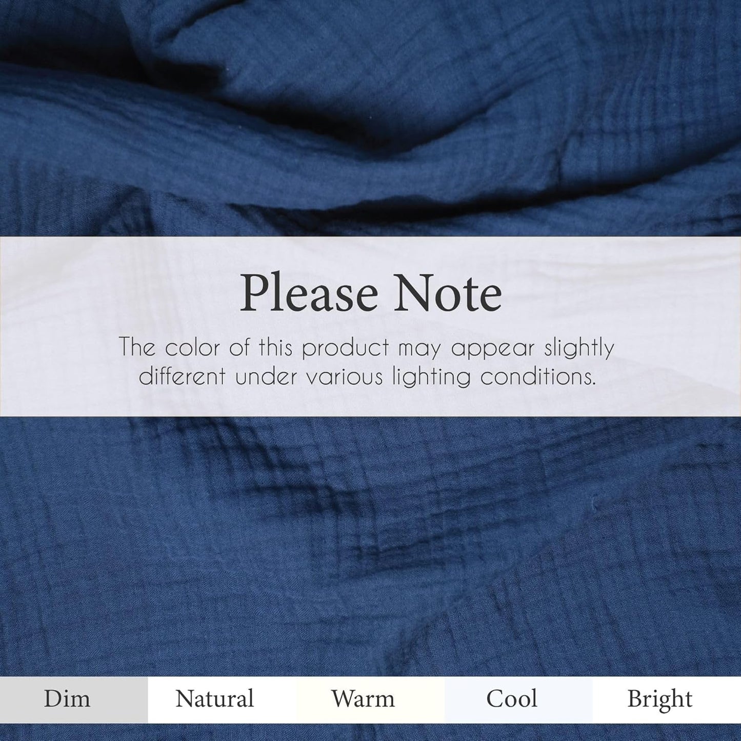 Salt Earth 100% Cotton Muslin Throw Blanket Gauze Blanket 50"X70" Throw 4 Layered for Couch, Bed, Living Room, Home, Lightweight & All Season Blankets & Throws, Easy wash, Skin Friendly (Navy Blue)