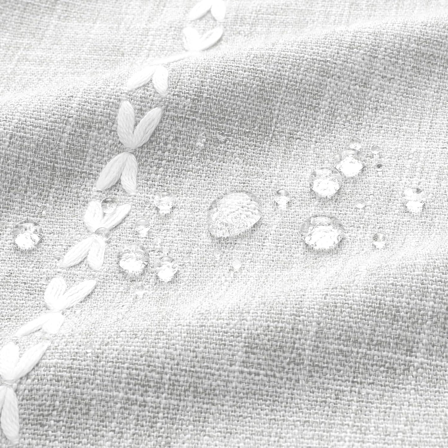 MitoVilla Modern Farmhouse Shower Curtain Set 72 x 78, Boho 78 inch Long Polyester Linen Tassel Fabric Shower Curtain Set for Chic Cottagecore French Rustic Bathroom Decor, Light Grey
