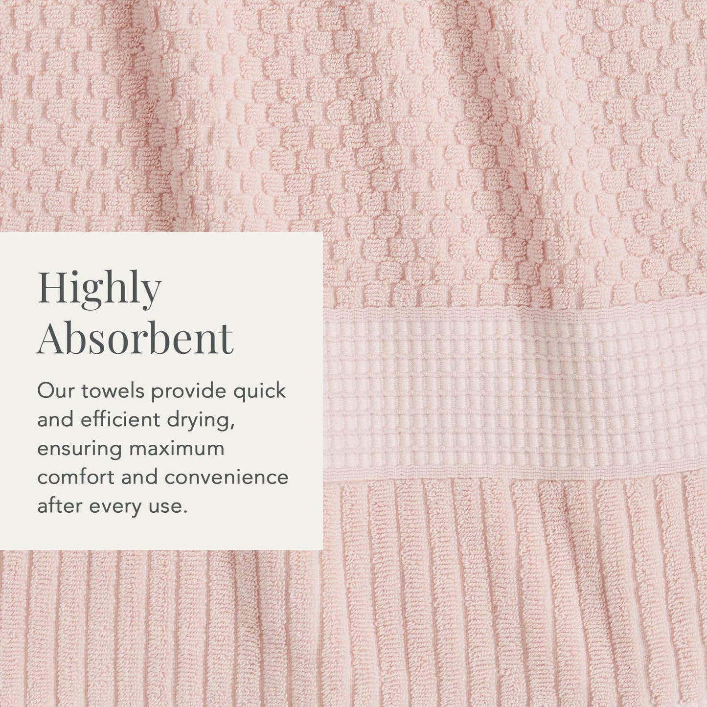 NY Loft 100% Cotton 2 Pack Bath Sheet Towel Set | Extra Large Oversize Bath Towels | Absorbent & Quick-Dry | Textured and Durable Cotton | Light Pink