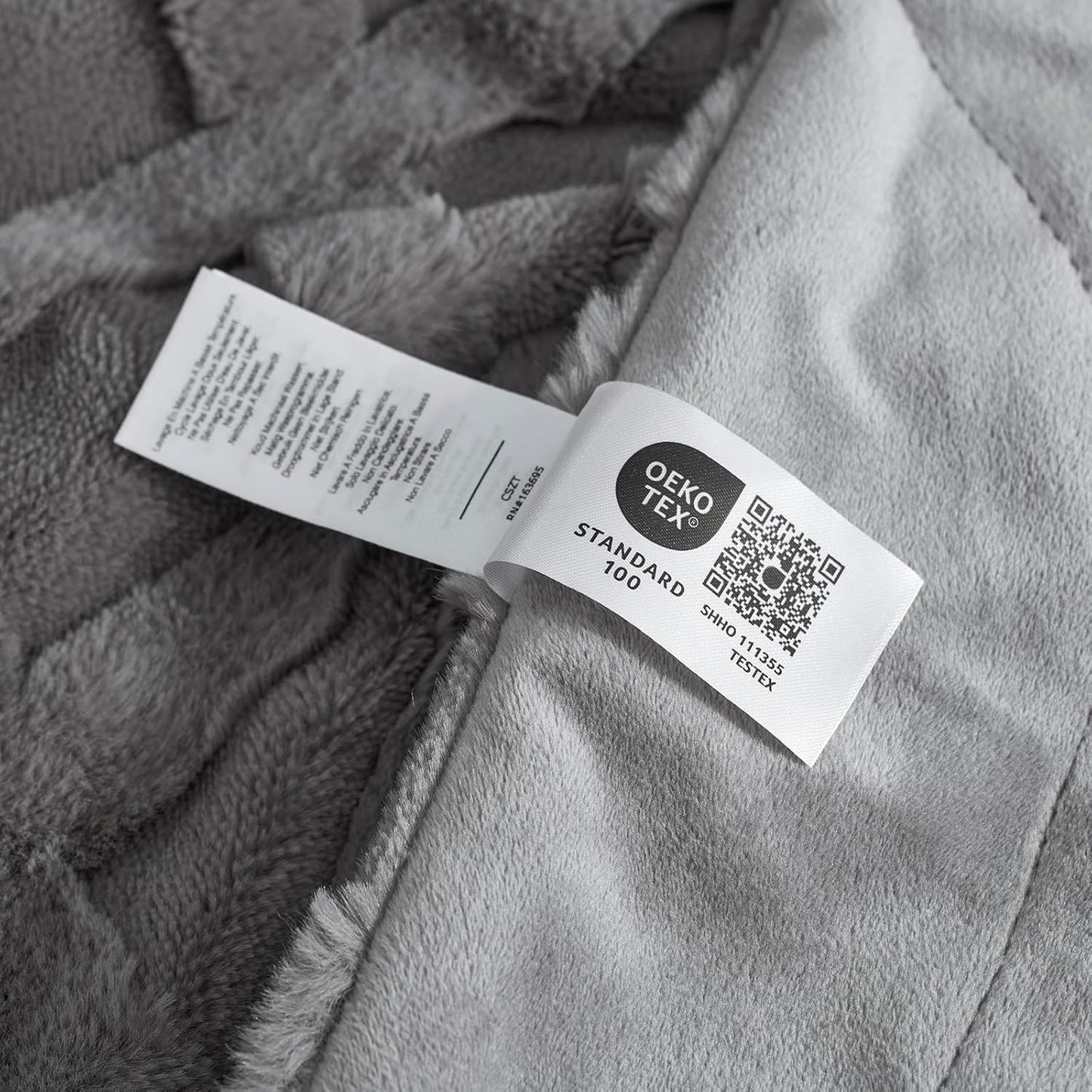 Cozy Bliss Faux Fur Throw Blanket for Couch, Jacquard Fuzzy Plush Soft Thick Winter Throw Blanket for Sofa Bed Living Room Bedroom,60"x80" Grey
