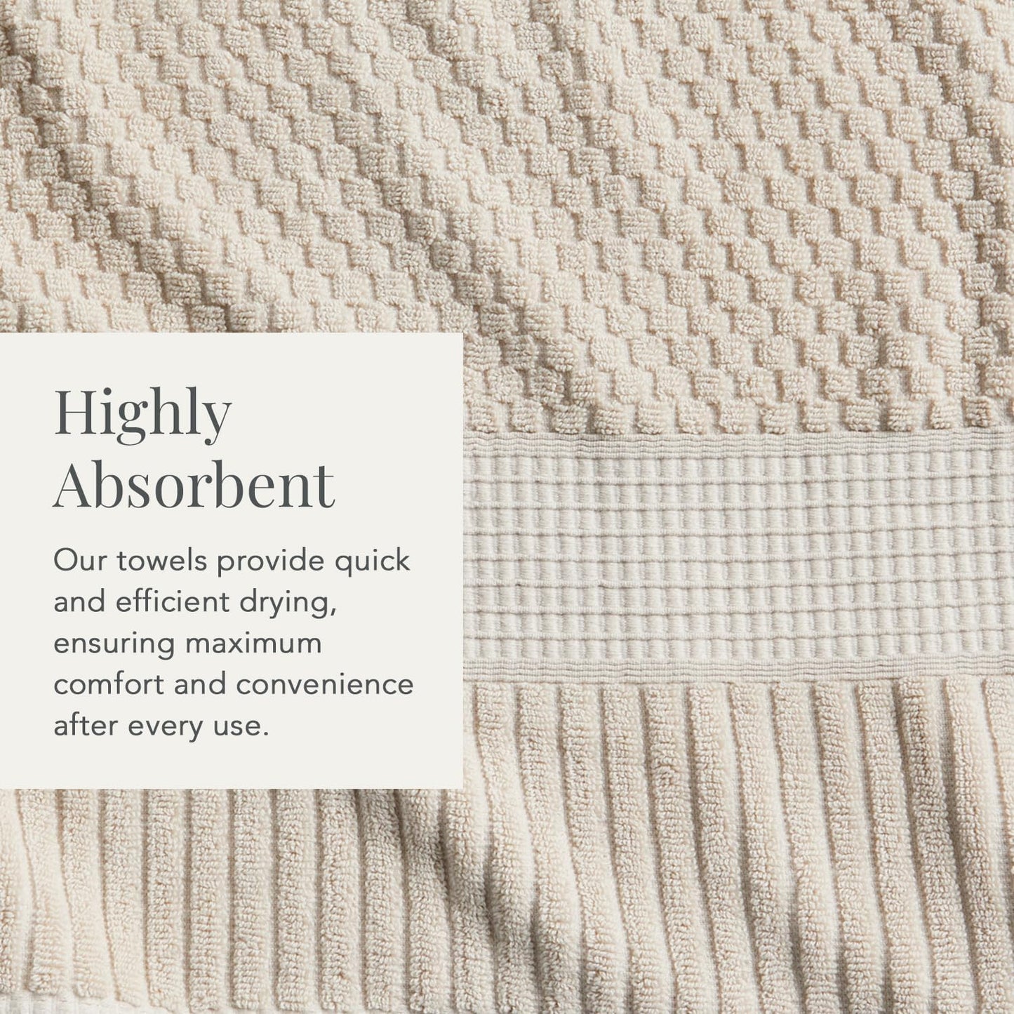 NY Loft 100% Cotton 2 Pack Bath Sheet Towel Set | Super Soft & Absorbent Quick-Dry Oversize Bath Towels |Textured and Durable Cotton | Sand