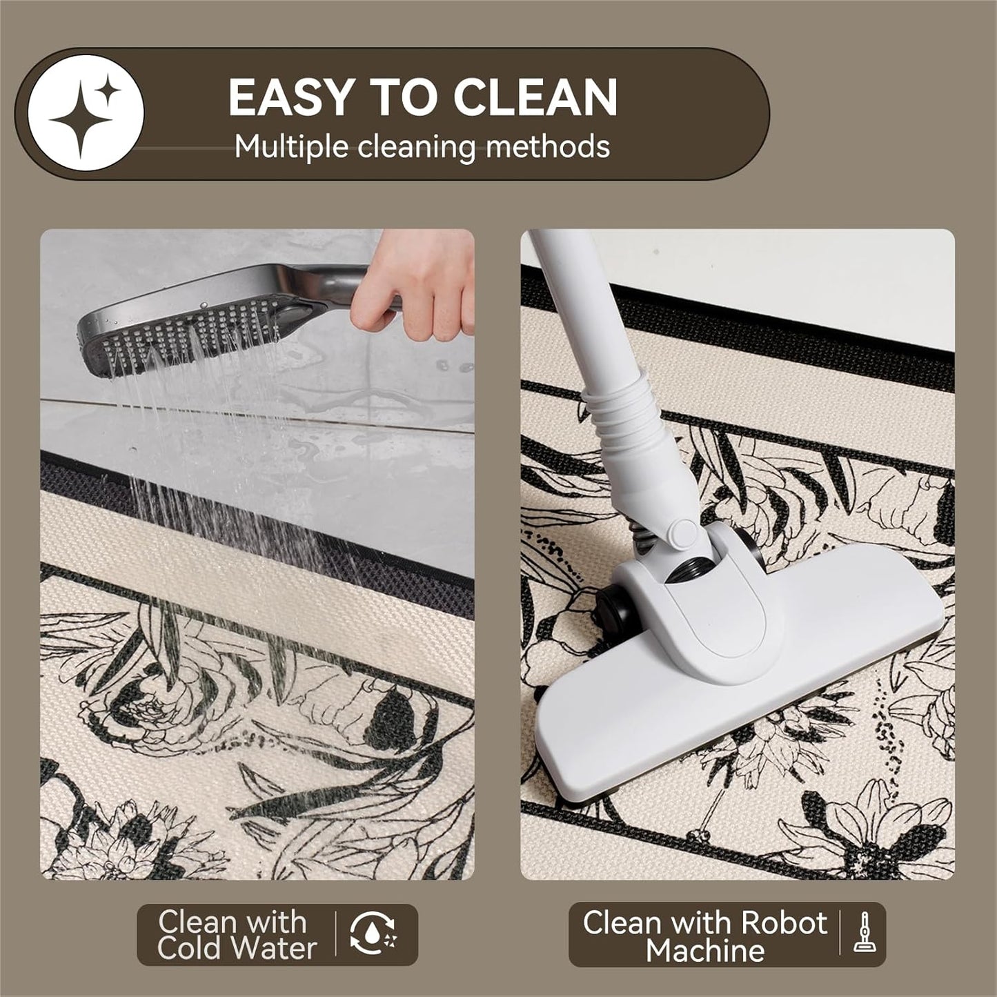 Bathroom Rugs, Ultra Thin Bath Mat Fit Under Door Super Absorbent Non Slip Quick Dry Bath Mat, Rubber Backing Shower Mat Outside Shower