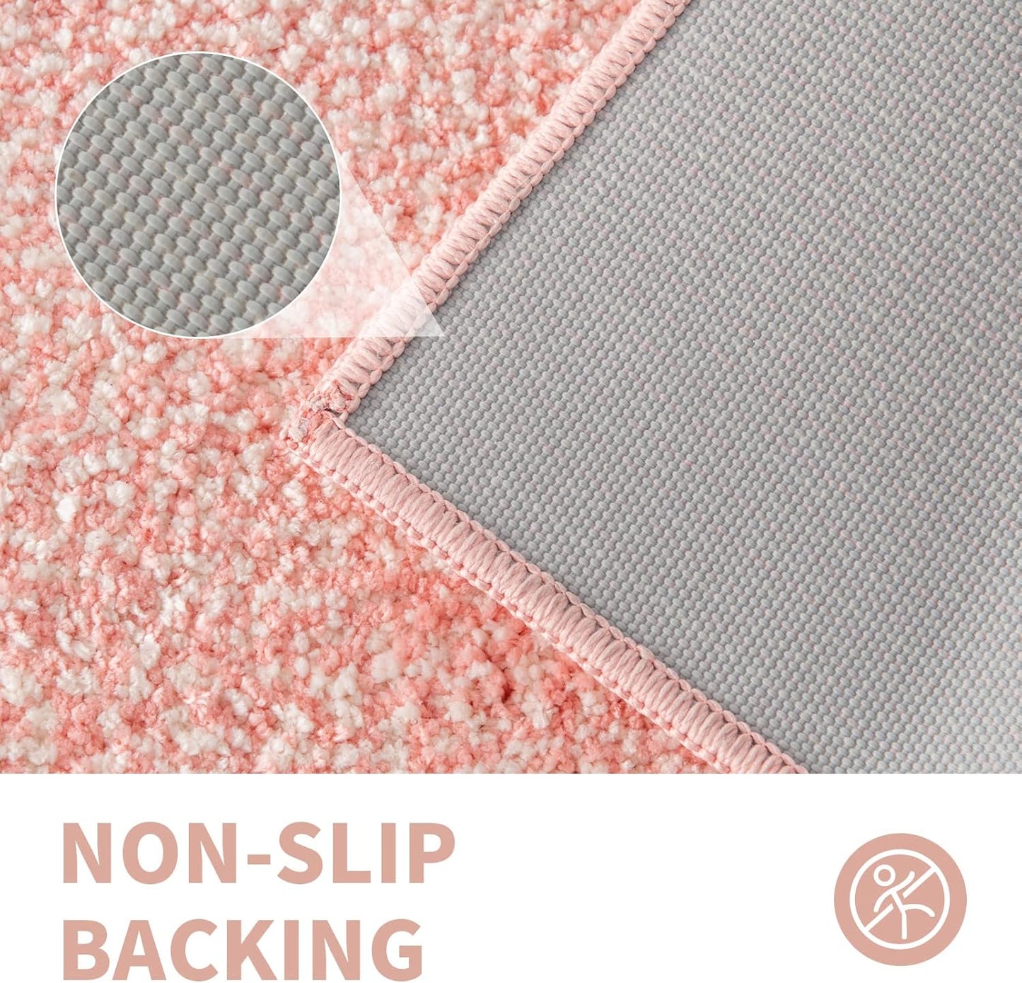CozeCube Bath mats for Bathroom Non Slip, Fluffy Absorbent Microfiber Bath mat Washable, Aesthetic Bathroom Rugs, Cute Blossom Pink Bath mat, Blossom Pink, 32" x 20"
