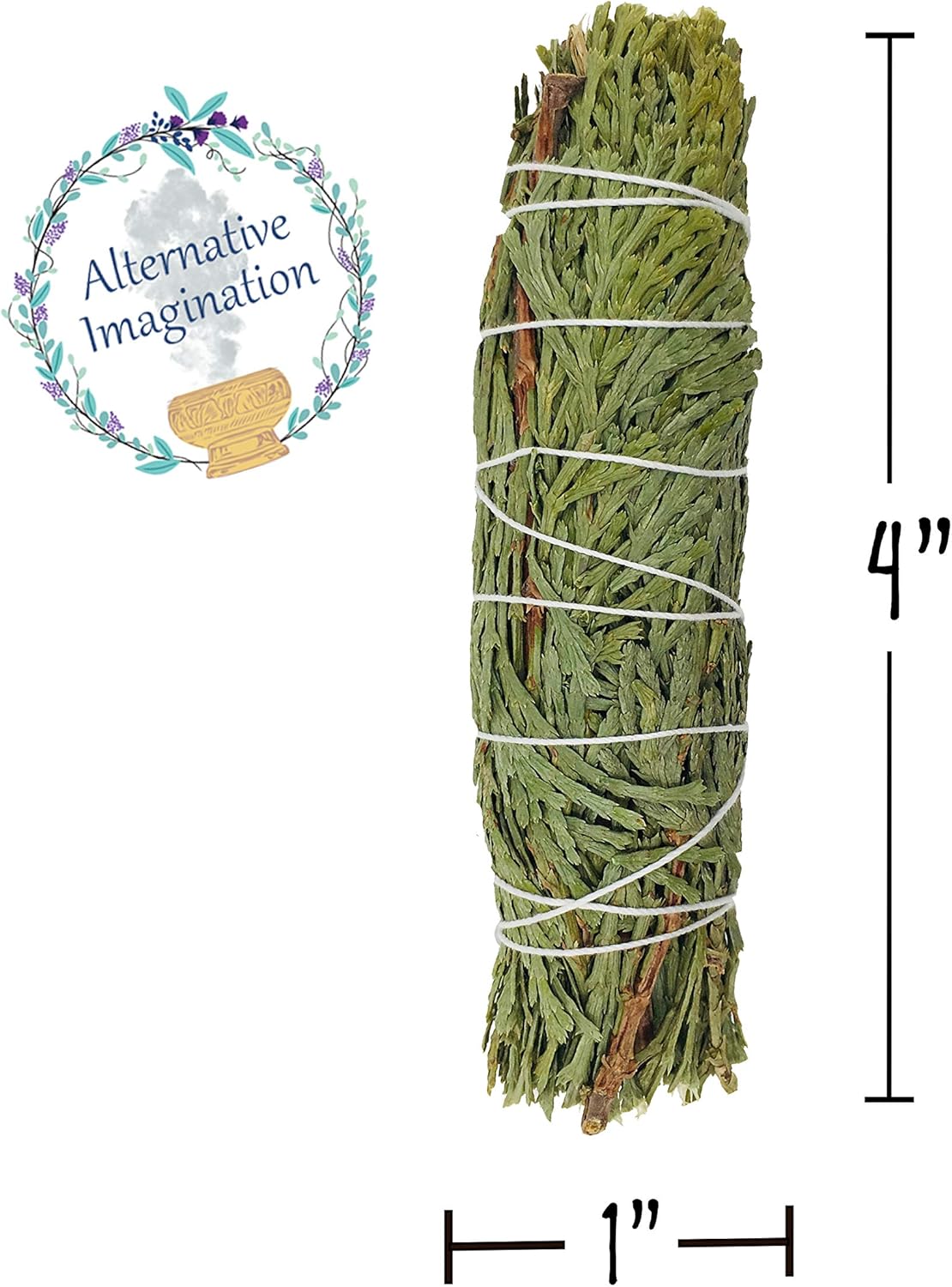 Cedar Incense Wands, Package of 3, 4" Smudge Stick Bundles