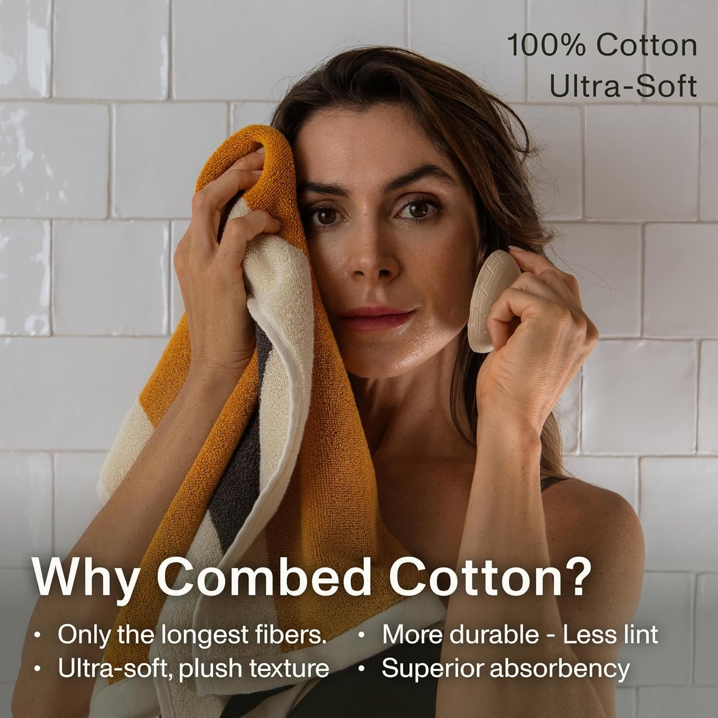 Towels - Ultra Soft, Thick and Plush, Reversible - 2 PC Luxury Hand Towels (16"x 28"), 550 GSM,100% Combed Cotton, Made in Portugal, Perfect for Home and Bathroom,Amber Charcoal-Janus