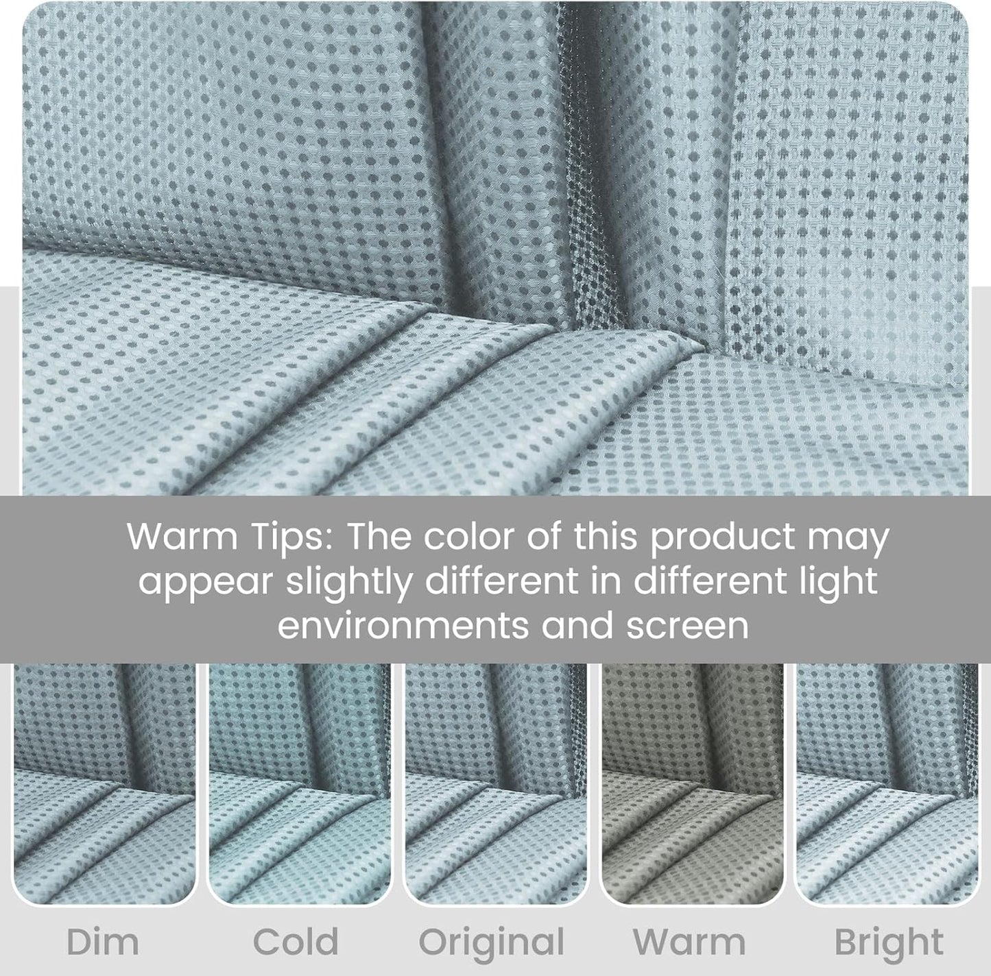 No Hook Shower Curtain with Snap in Liner Set Waffle Shower Curtain for Bathroom Hotel Style Fabric Waterproof Inner Liner,71" W x 74" H, Fog Blue