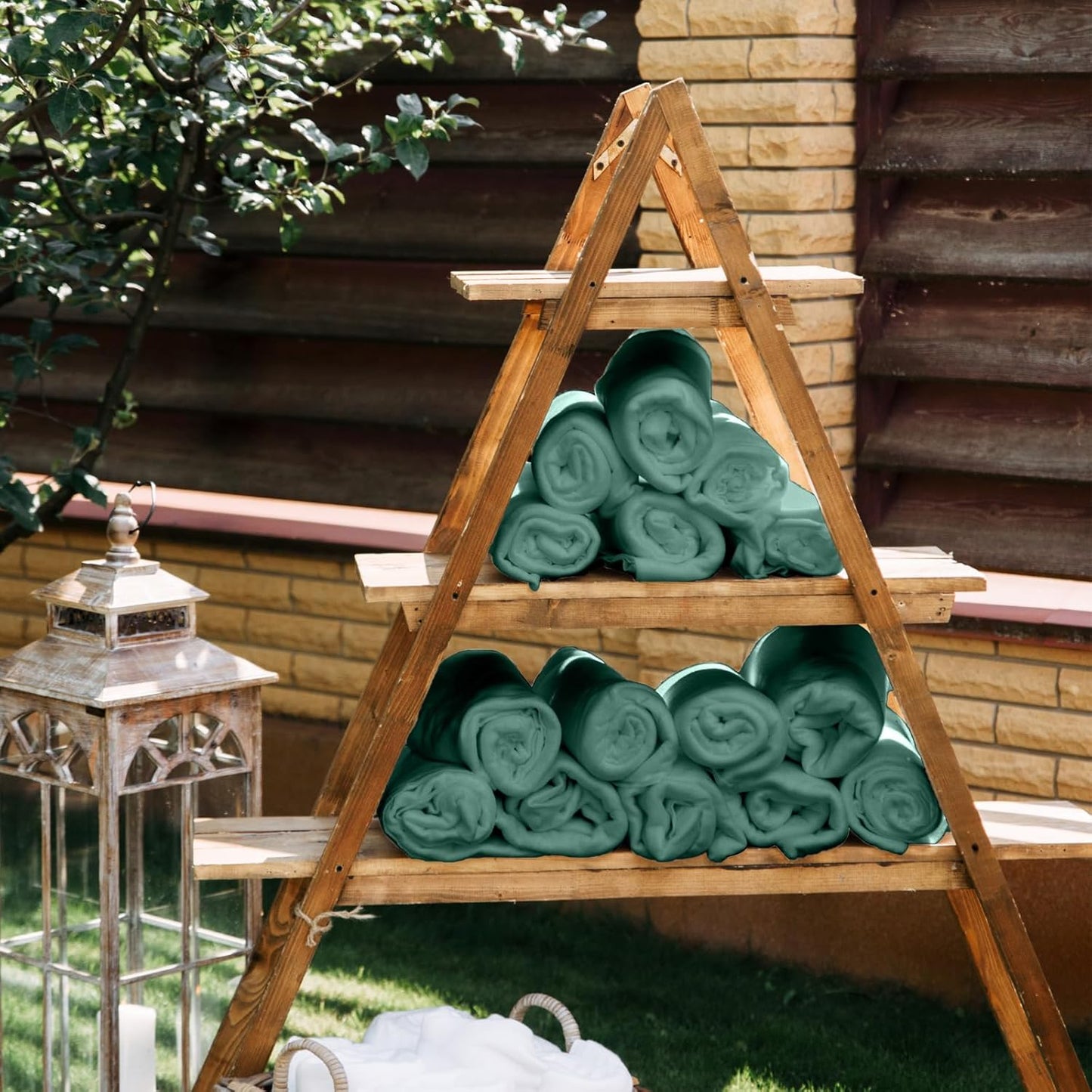 24 Packs Fleece Throw Blanket Soft Warm Lightweight Fleece Blanket Cozy Throw Bulk for Bed Couch Sofa Home Office Wedding Gifts Suitable for Seasons, 50 x 60 Inches(Lake Blue)