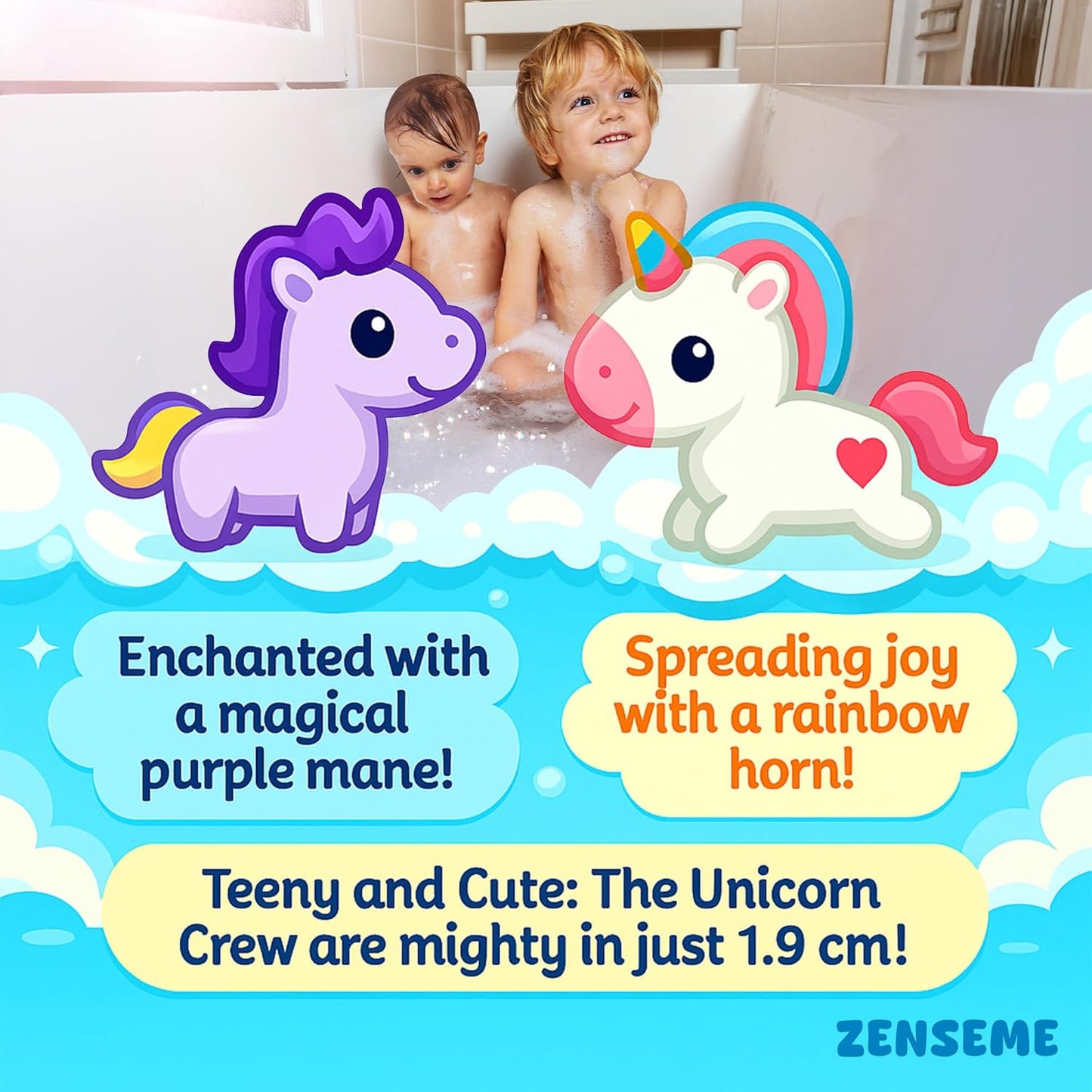 Kids Bath Bombs Powder with Mini Unicorn Inside β Bubble Bath for Kids β Bathtime Experiment Kit Mix - Blast of Foam & Colour Surprise β Gift Set of 4