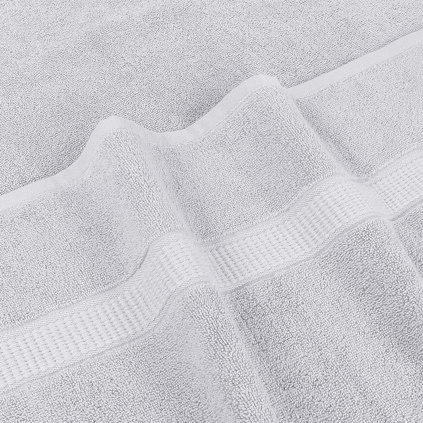 Utopia Towels Luxurious Jumbo Bath Sheet 2 Piece, 600 GSM, 35 by 70 Inches, 100% Ring Spun Cotton, Highly Absorbent and Quick Dry Extra Large Bath Towel, Super Soft Towel, Silver