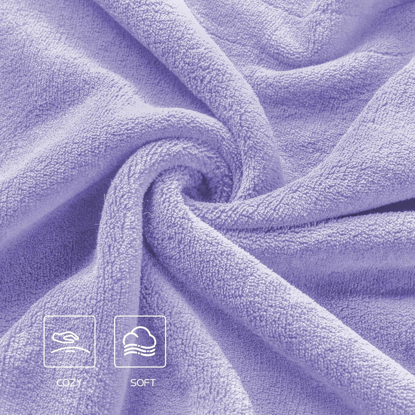 Electric Heated Blanket 90"x100" King Size, Soft Coral Fleece, Dual Controllers with 4 Heating Levels and 10 Hours Auto-Off, Machine Washable, Cozy Plush Fabric for Home, Light Purple
