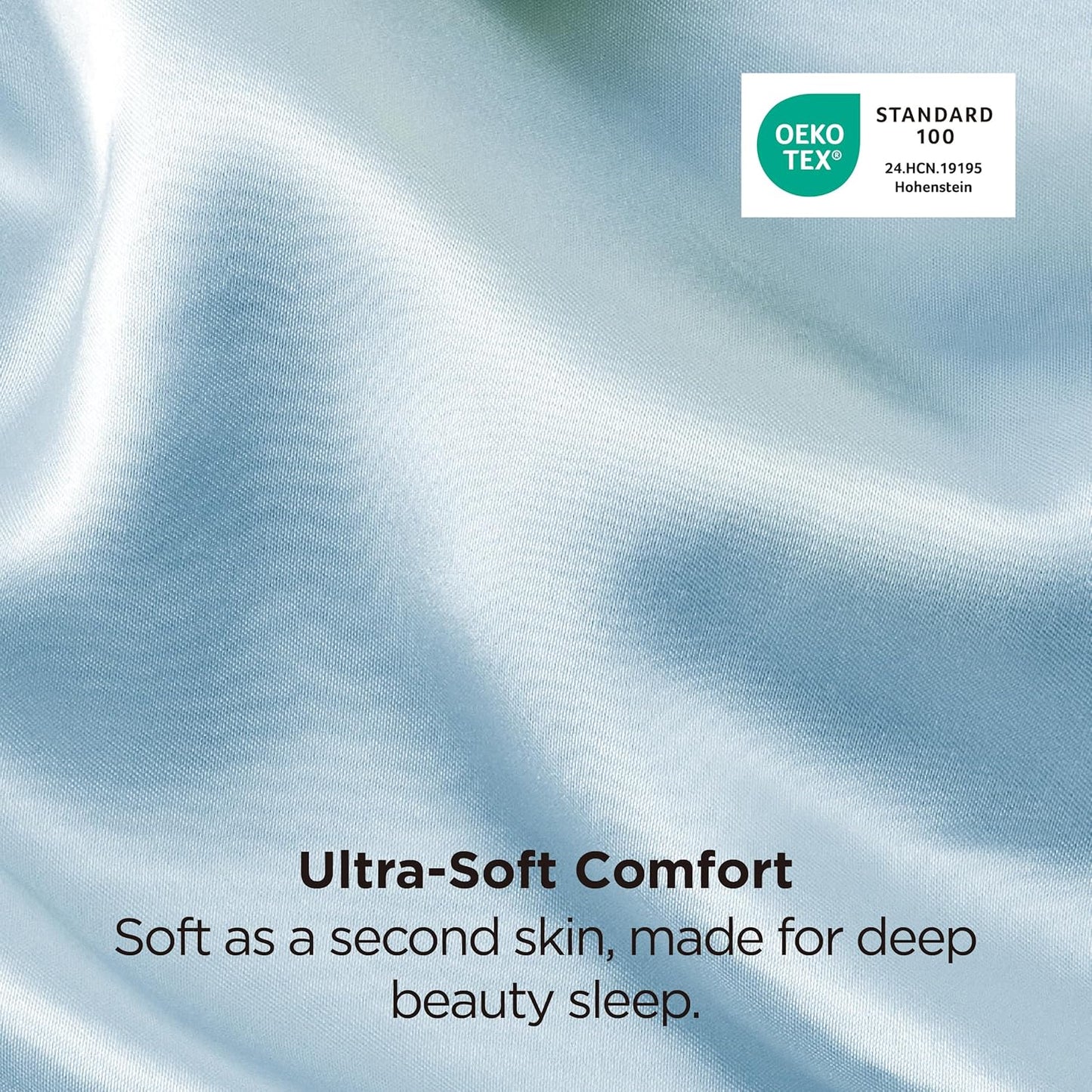 Bedsure King Size Satin Pillowcase Set of 2 - Aqua Silky Pillow Cases for Hair and Skin with Envelope Closure, Similar to Silk Pillow Cases, Gifts for Women Men, 20x36 Inches, 2pcs