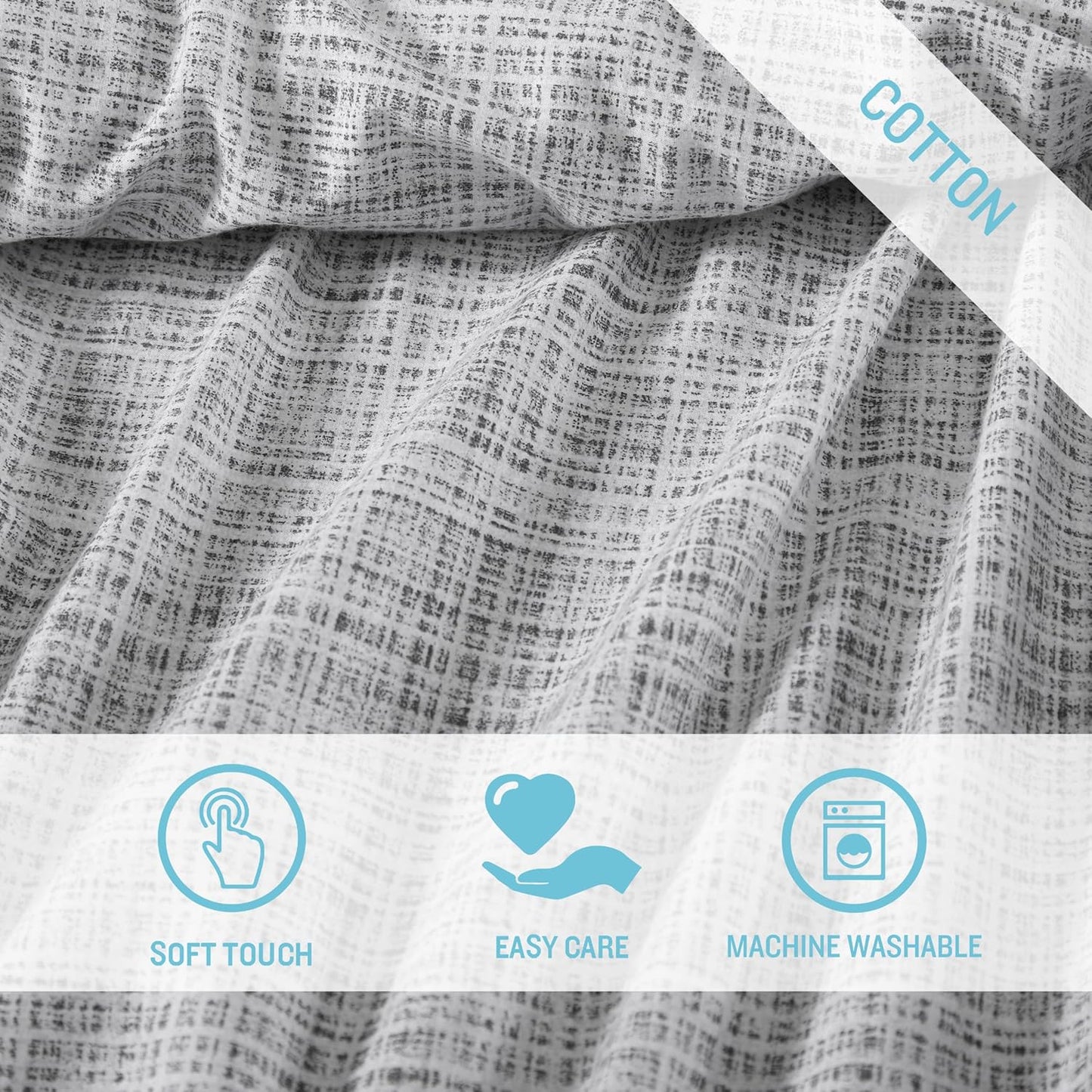 Tommy Bahama - King Sheets, Washed Percale Cotton Bedding Set, Soft & Breathable Bedroom Decor with Deep Pockets (Raffia Linen Grey, King)