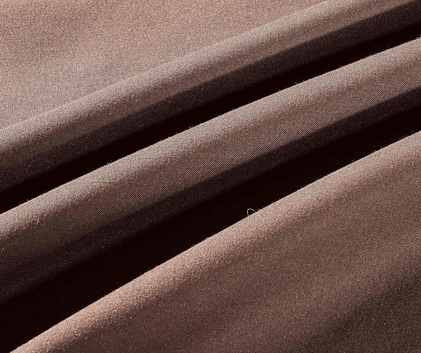 Sheets & Beyond Wrap Around Solid Microfiber Luxury Hotel Quality Fabric Bedroom Gathered Ruffled Bedding Bed Skirt 14 Inch Drop (Queen, Brown)